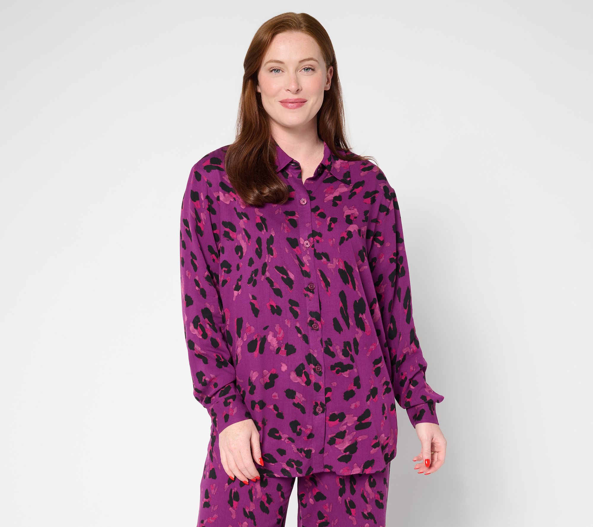 Brandis Dress Out Loud Printed Long Sleeve Blouse