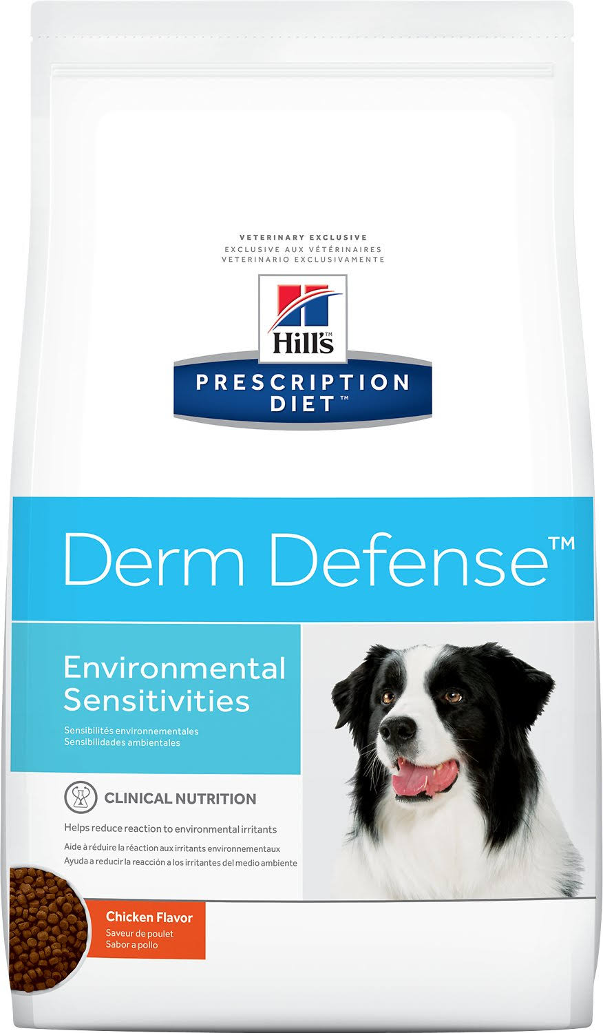 Prescription Diet Derm Defense Dog Nutrition, Therapeutic, Environmental Sensitivities, Chicken Flavor - 14.33 lb