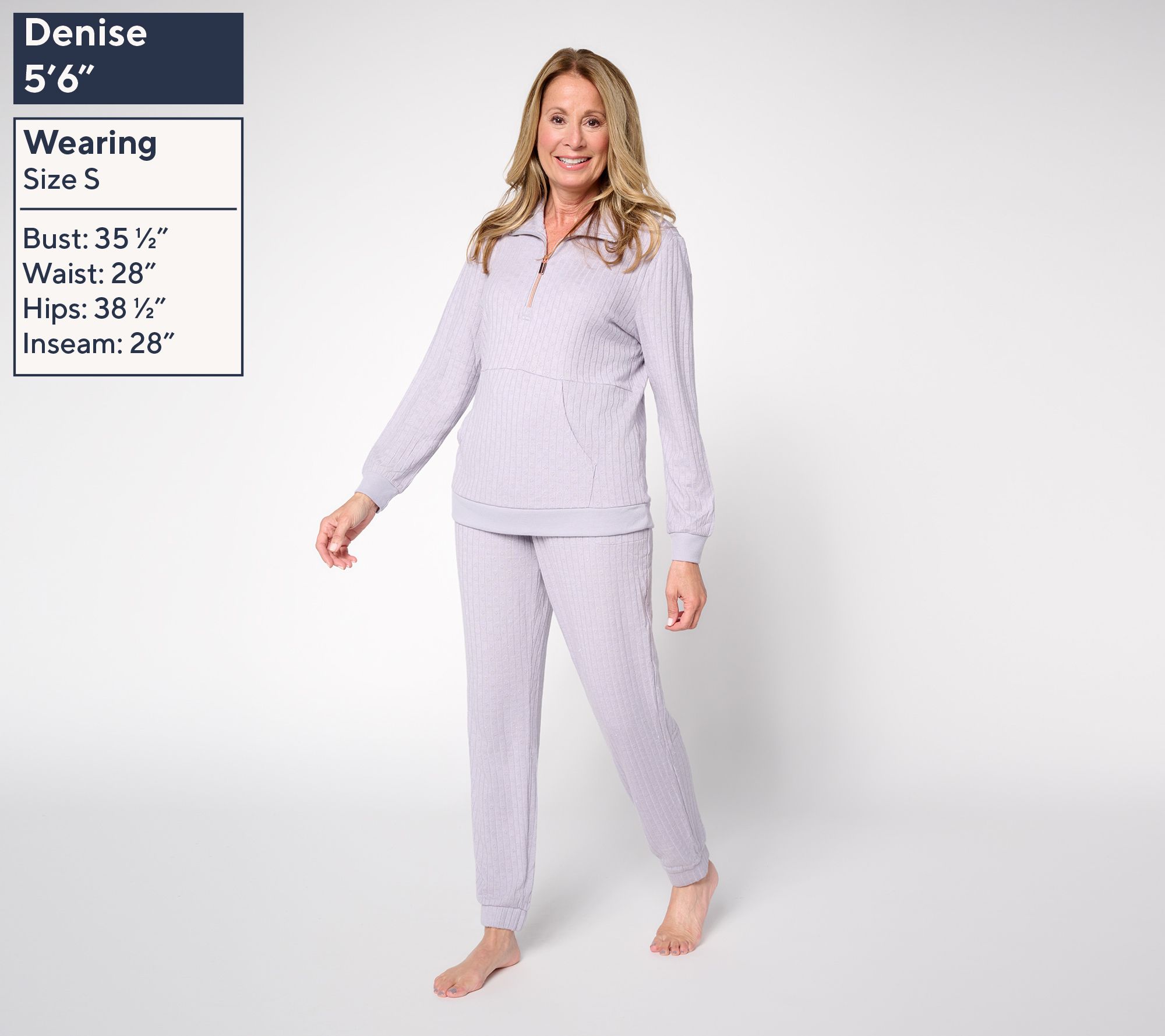 MUK LUKS Sweater Knit Zip-Up Lounge Set