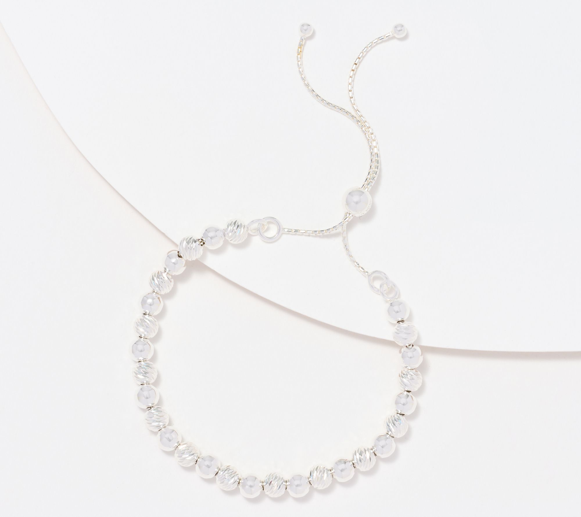 UltraFine 950 Silver Adjustable Bolo Bracelet, 5.5-7.5g