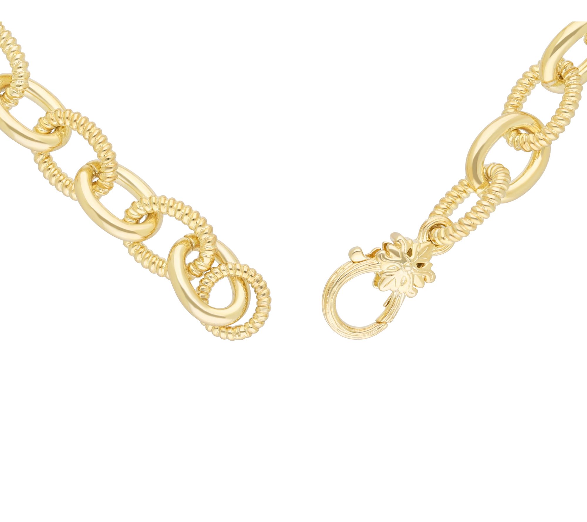 Ariva 18K Gold Clad Oval Link Bracelet