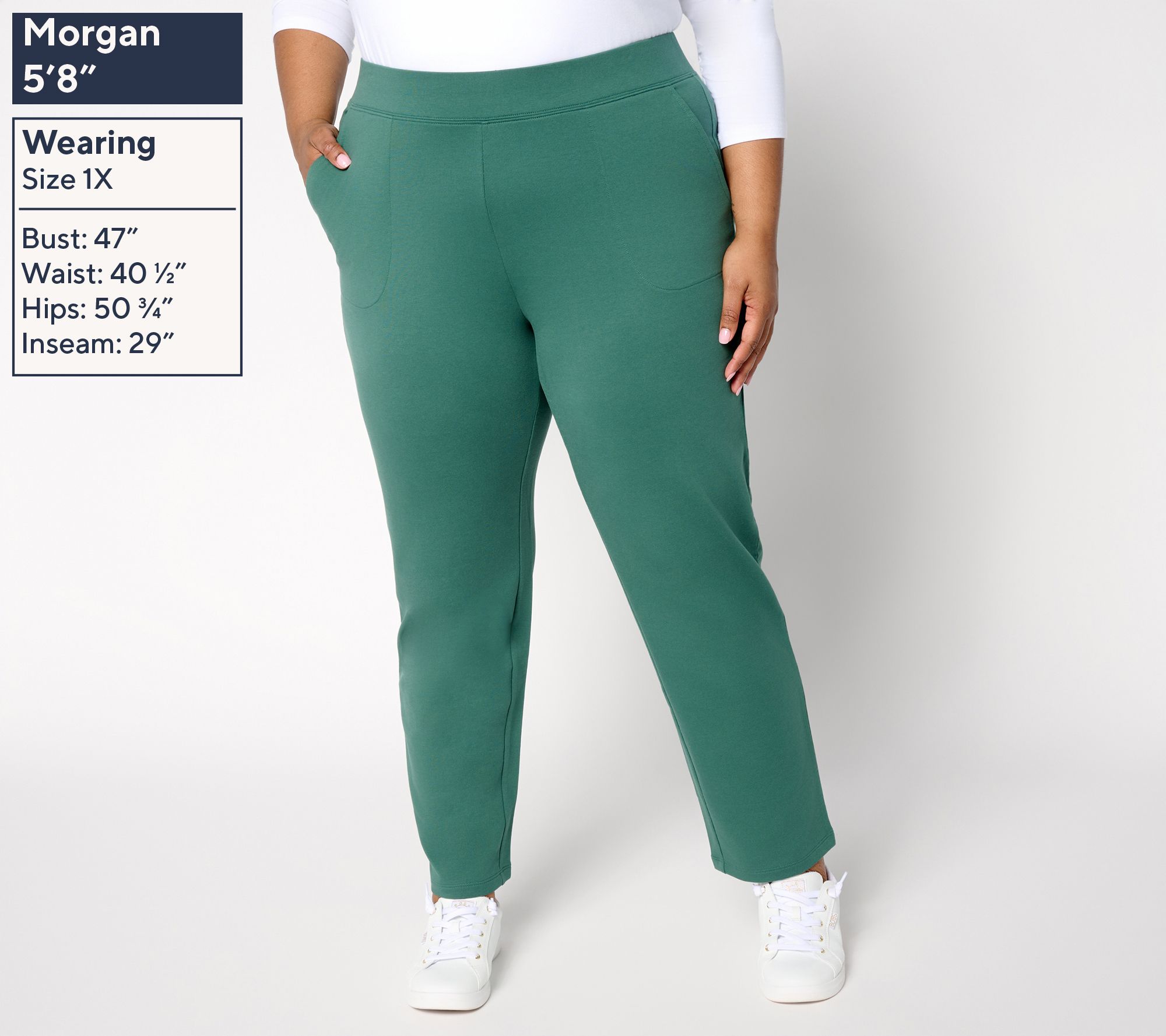 Denim & Co. Regular EasyWear French Terry Pant