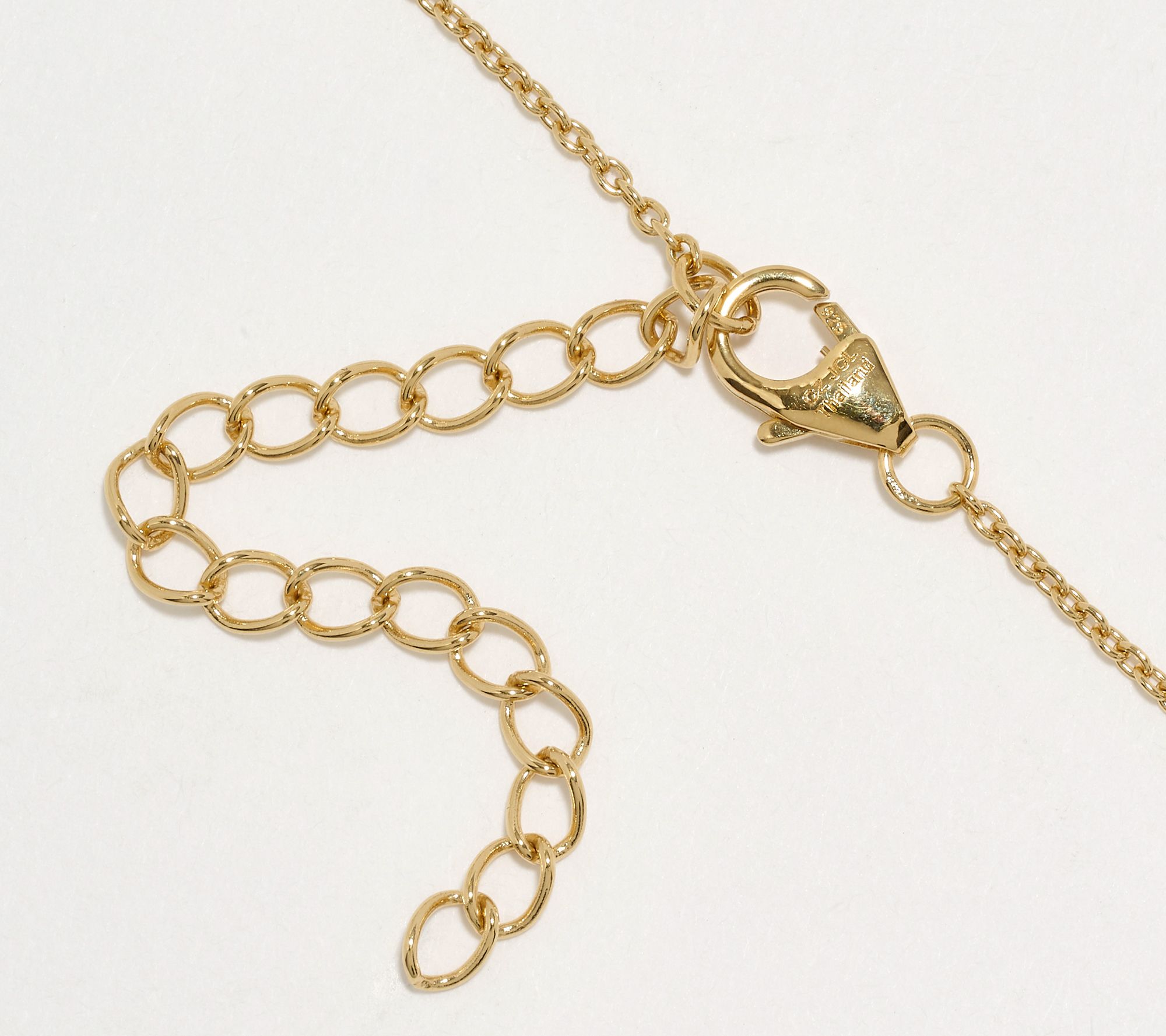 Diamonique Patriotic Open Heart Necklace, Sterling Silver