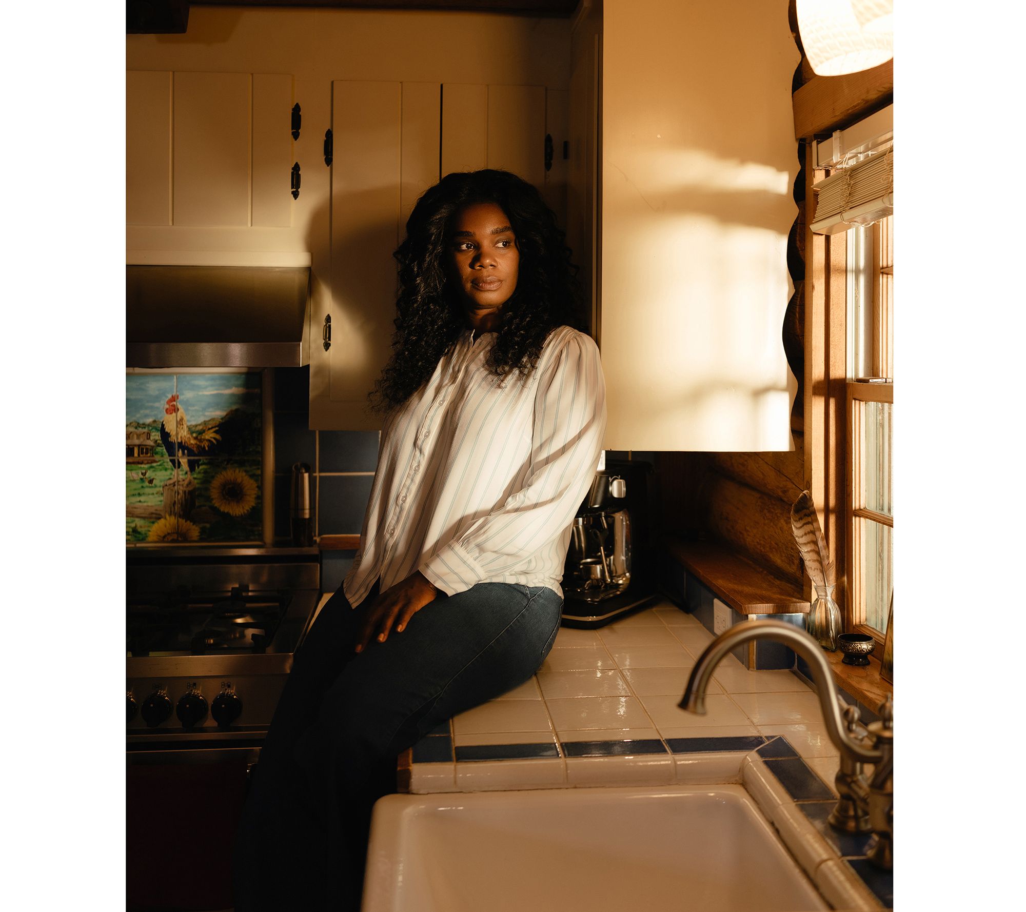 Me by Jennie Garth Goldie Yarn Dye Striped Blouse