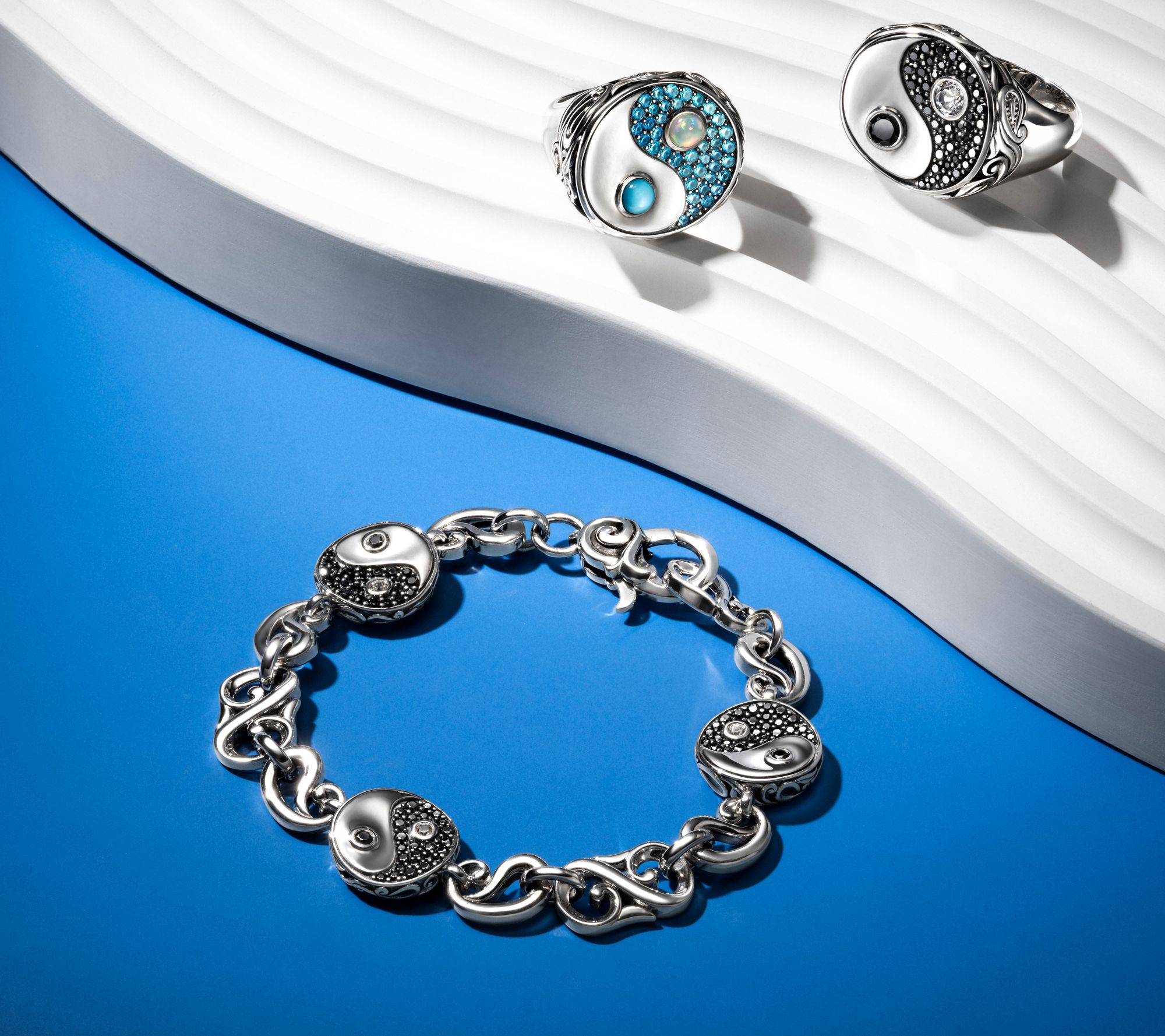 Third Person Sterling Silver Creative Soul Yin Yang Bracelet