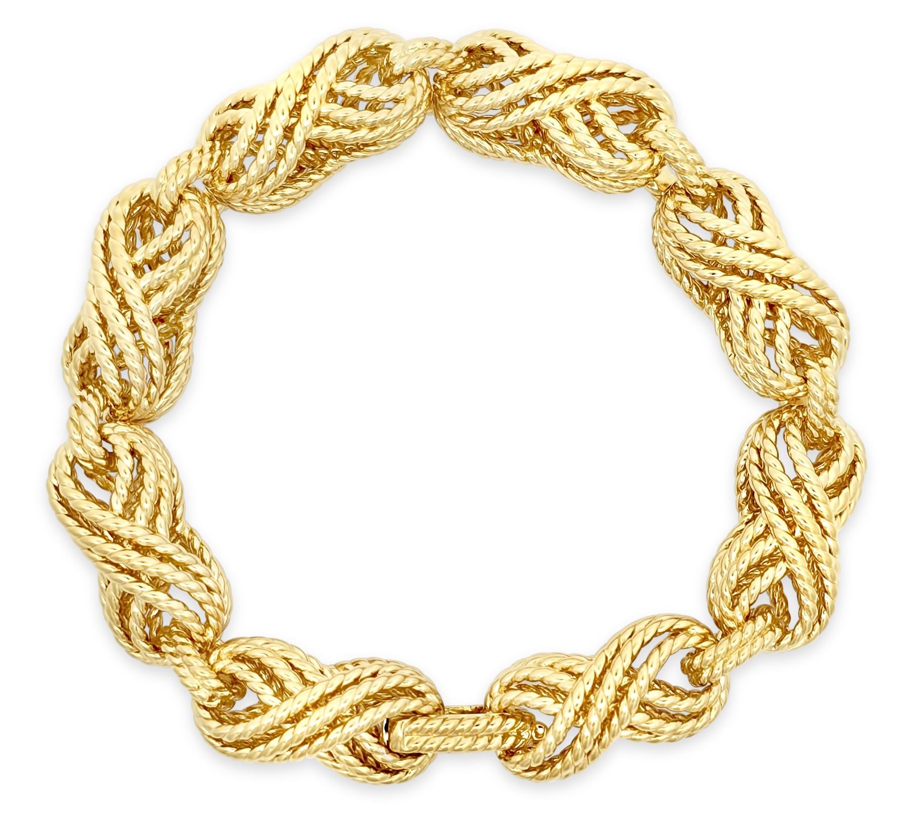 Tiffany Kay Sterling 14K Gold Clad Eyelit LinkBracelet