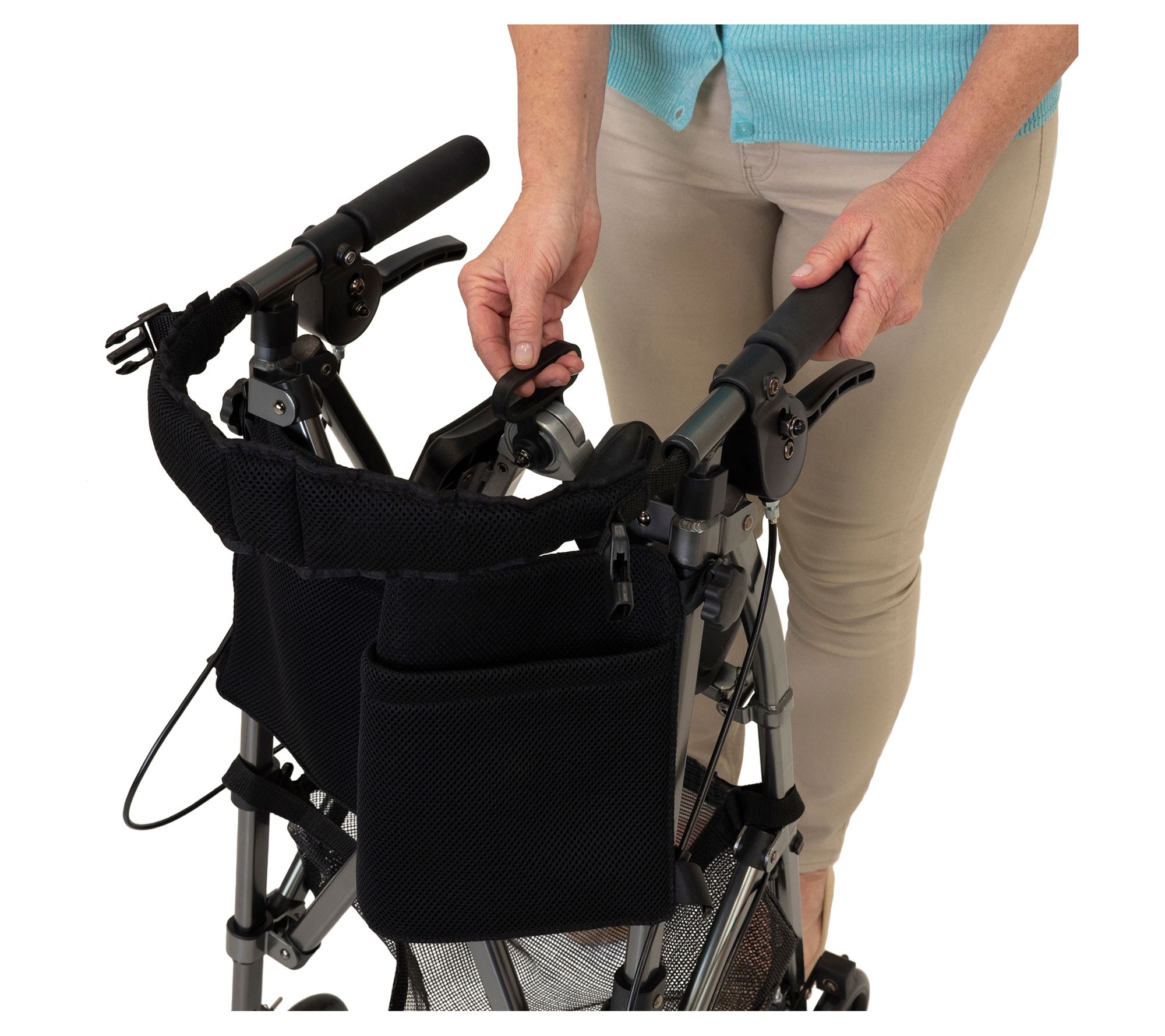 Stander Wonder Rollator Plus with Side Pouches