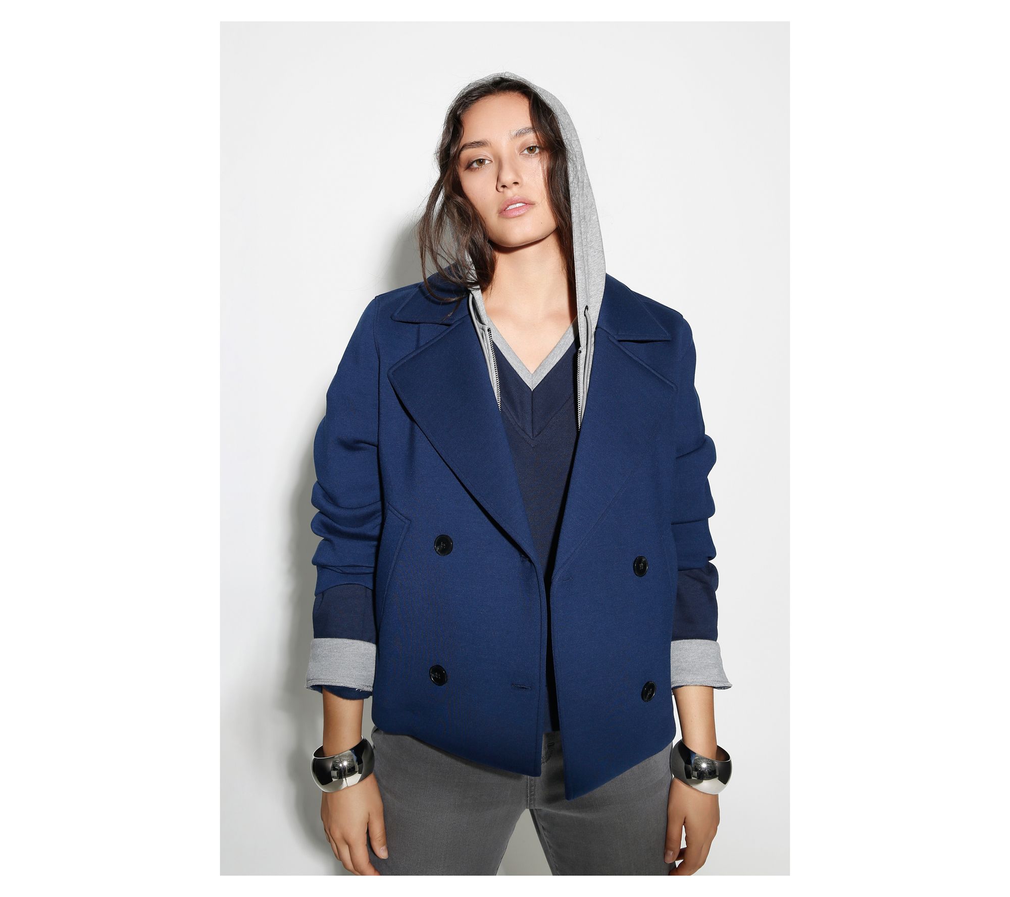 RM Studio x Rebecca Minkoff Kelly Peacoat w/ Removeable Hood