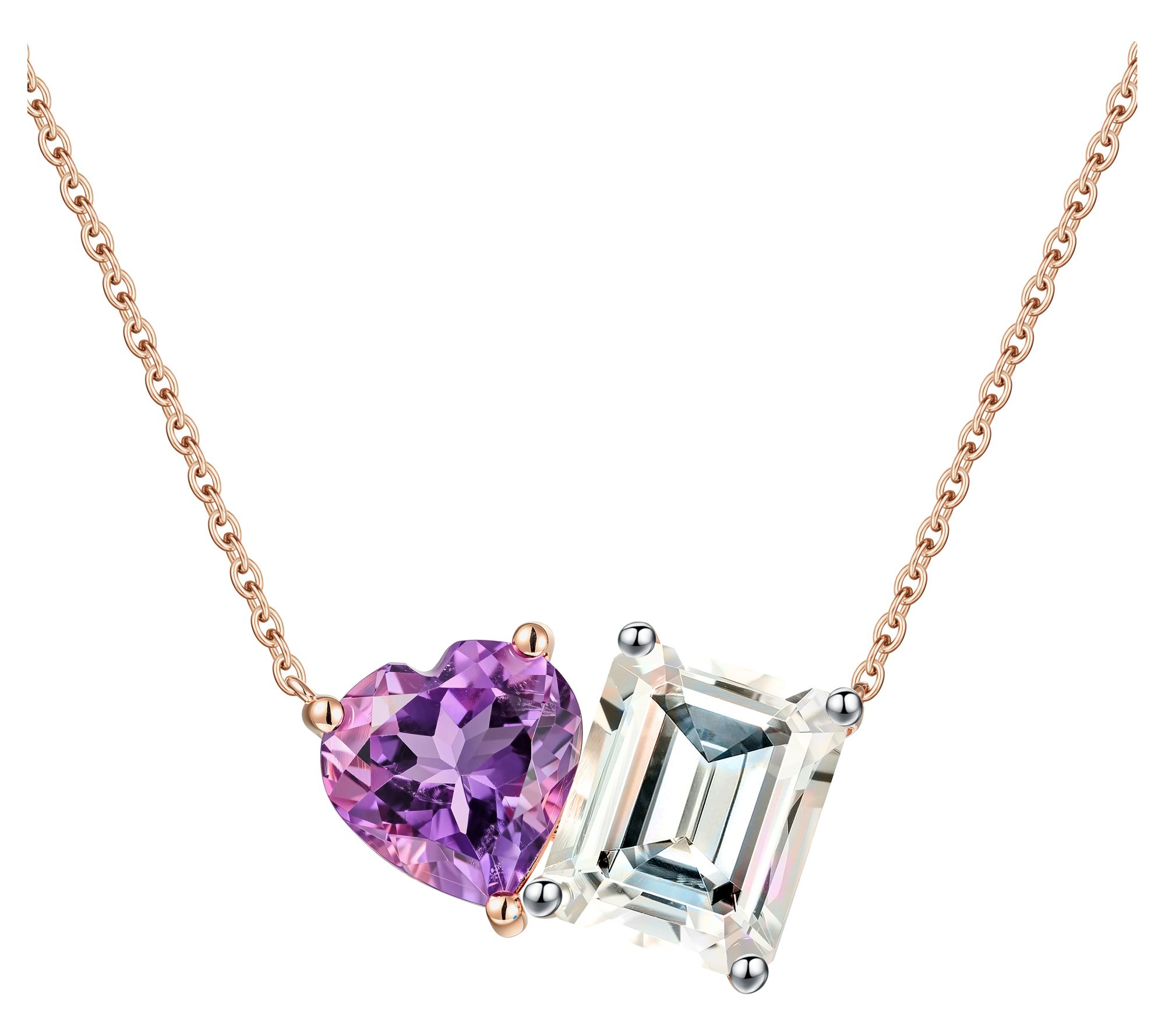 JEN by Jennifer Miller Toi et Moi Gemstone Necklace, Sterling