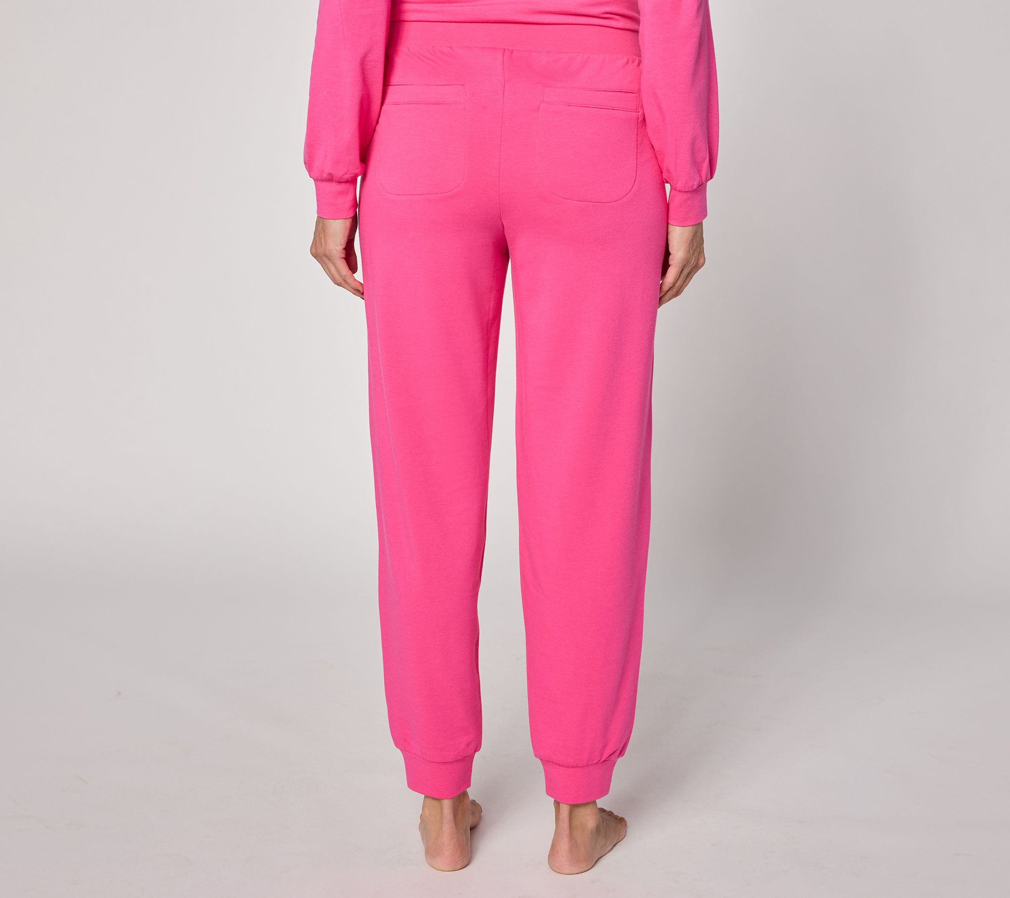 AnyBody Petite Cozy Knit French Terry Slim Leg Jogger Pants