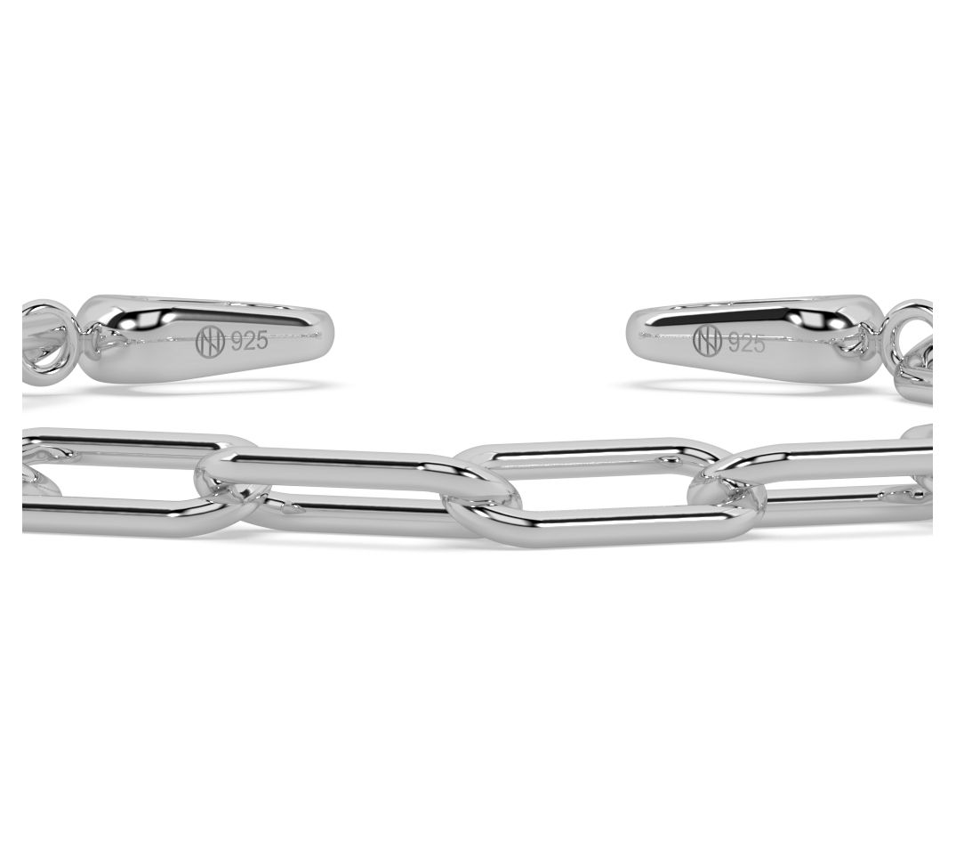 ONI Fine Jewelry Sterling Silver Bold Clip Bracelet