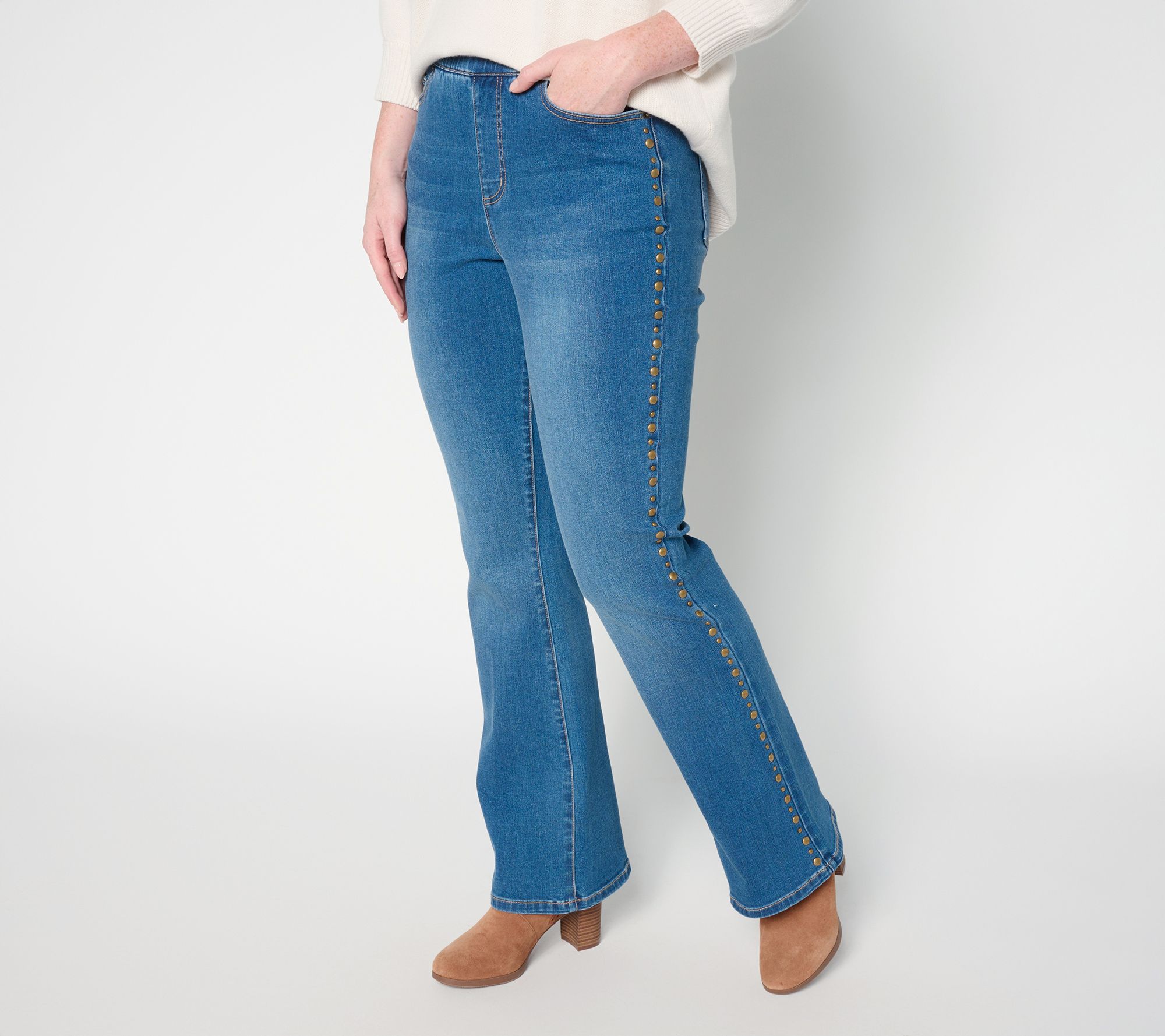 Ree by The Pioneer Woman Regular Indigo Boot Cut Studded Jeans