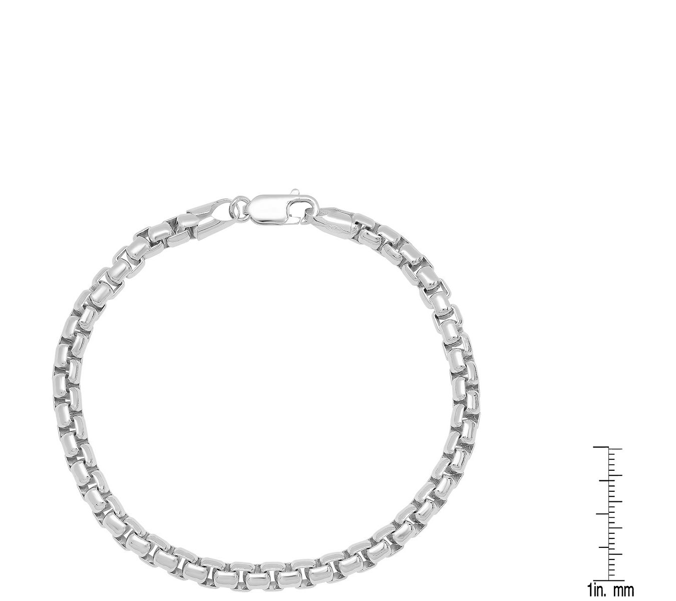 Silver Style Box Link Chain Bracelet, Sterling