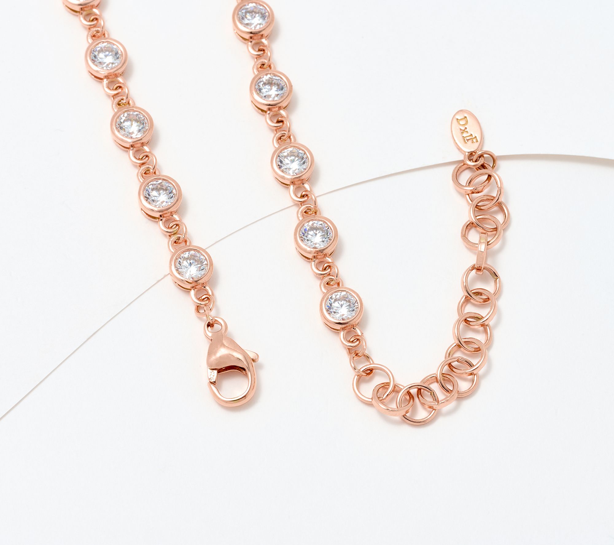 Diamonique x Lulu Frost Champagne Flower Necklace Sterling Silver