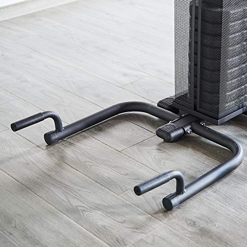 BalanceFrom-Home-Gym-System Workout-Station with 380LB of Resistance, 145LB-Weight Stack, Home Gym- Black & Red