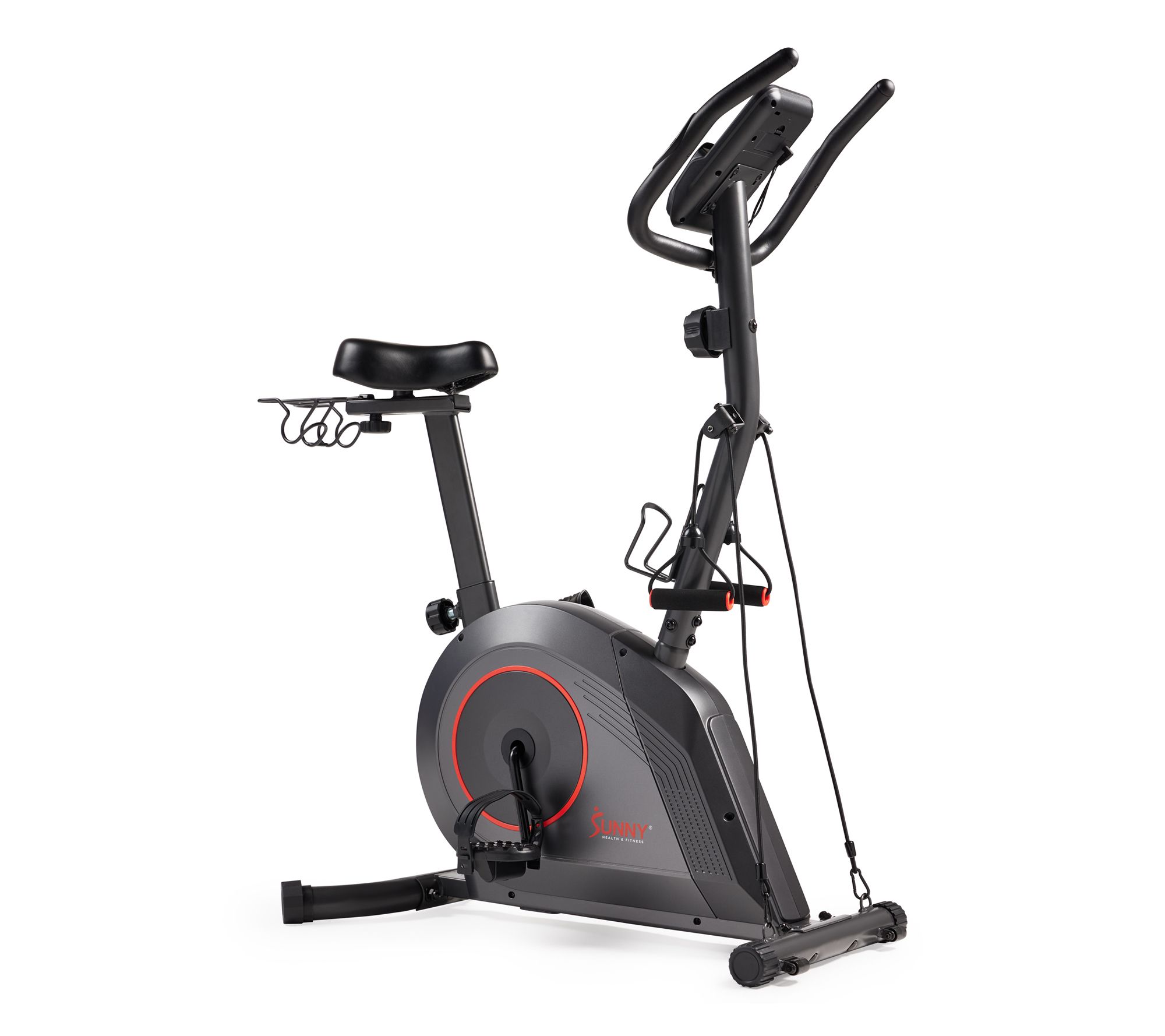 Sunny Magnetic Upright Bike w/ Workout Band