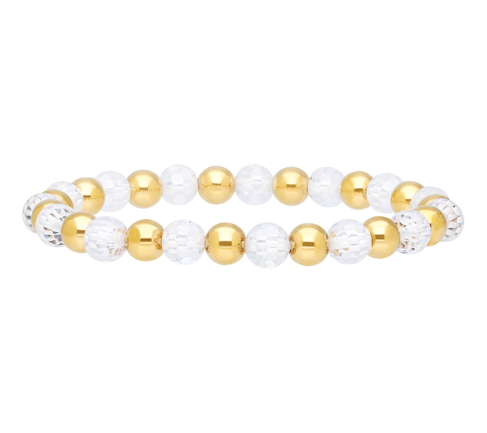 Elyse Ryan 14K Gold Clad Faceted Beaded Linda Bracelet