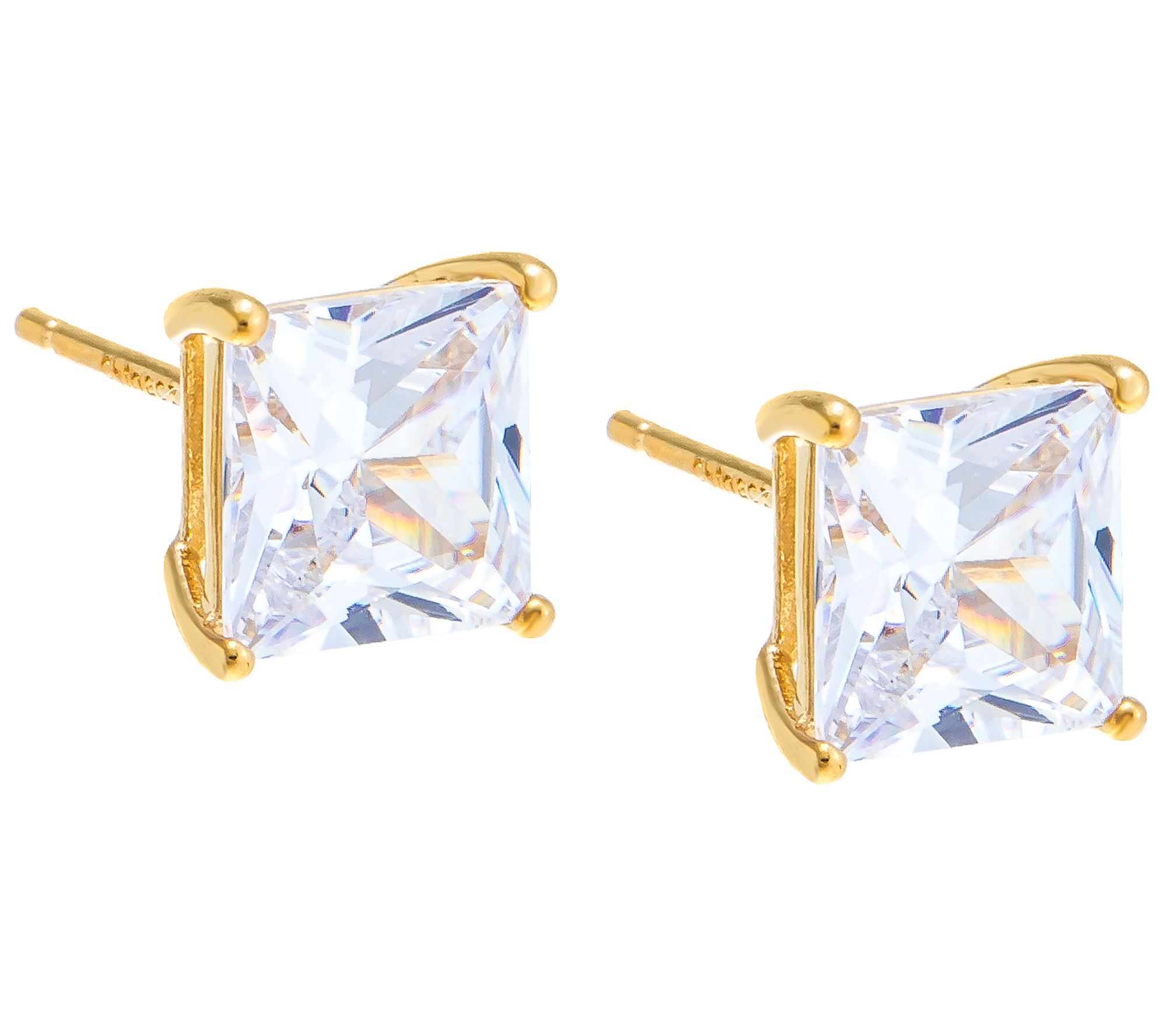 Diamonique 8.85 cttw Necklace & Stud Earring Set, Sterling