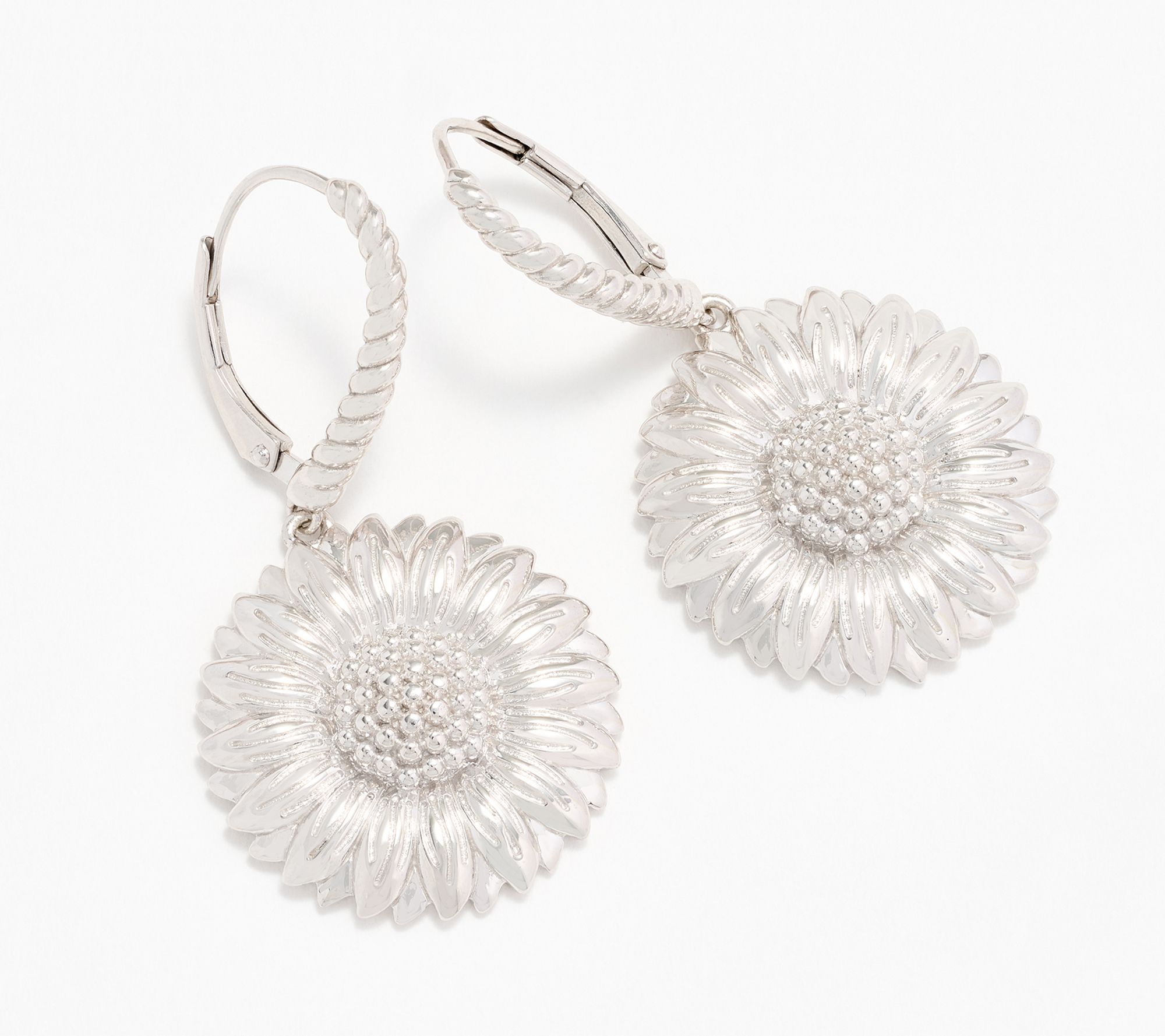 Christian James by Scott Grimes Sterling Floral Suower Earrings