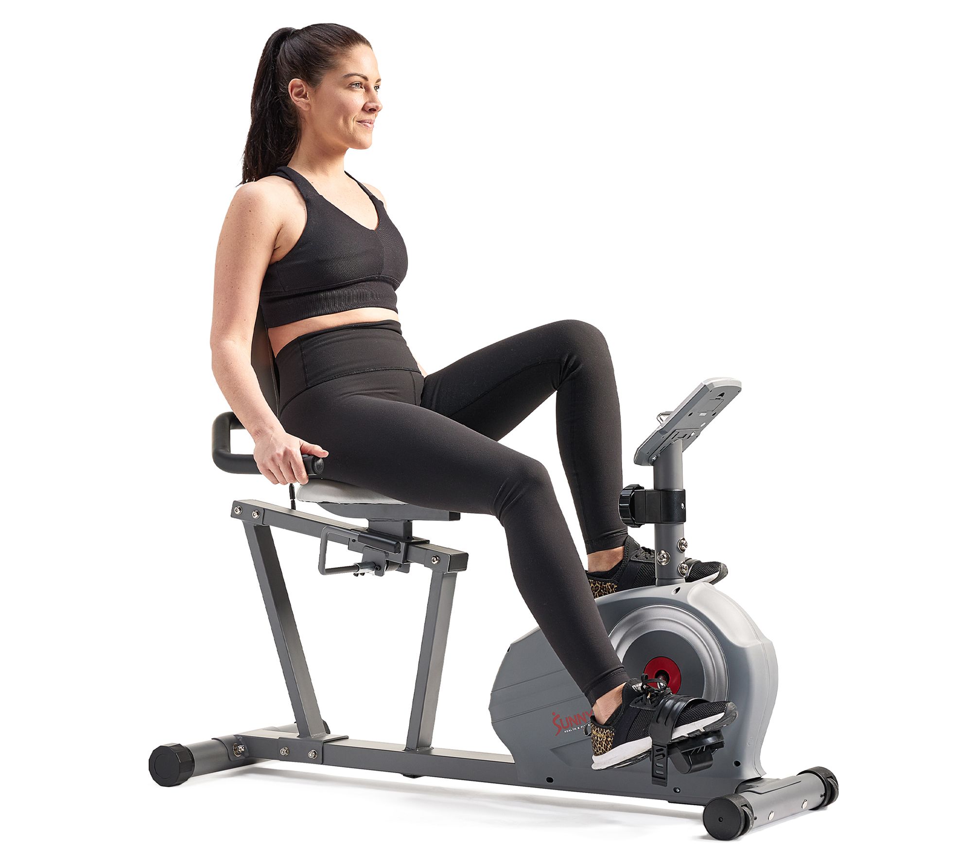 Sunny Health & Fitness Essentials Series Smart Recumbent Bike