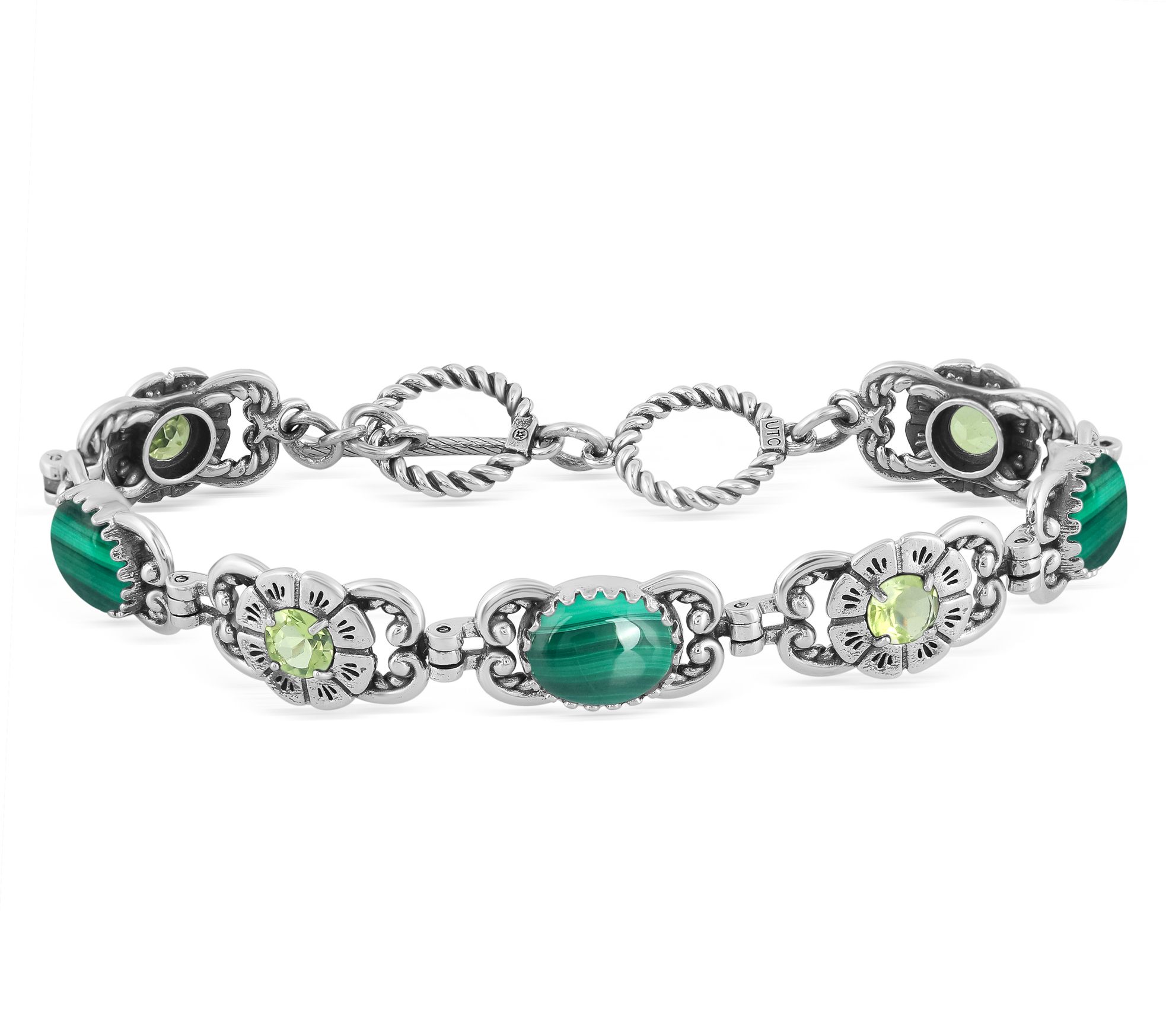 American West Sterling Gemstone Desert Bloom Tennis Bracelet