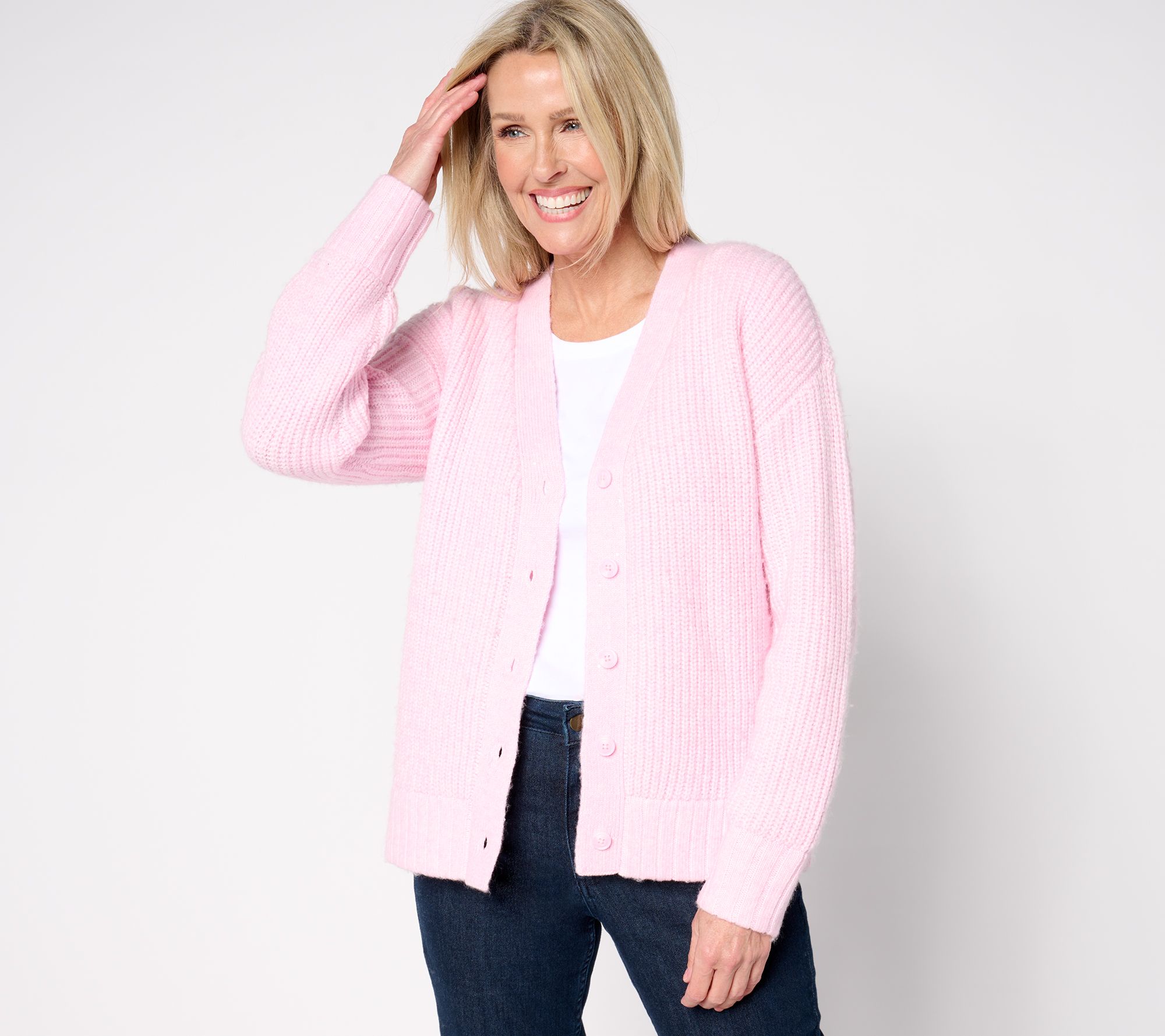 Studio Park x Amy Stran Button Front Sparklin' Cardigan