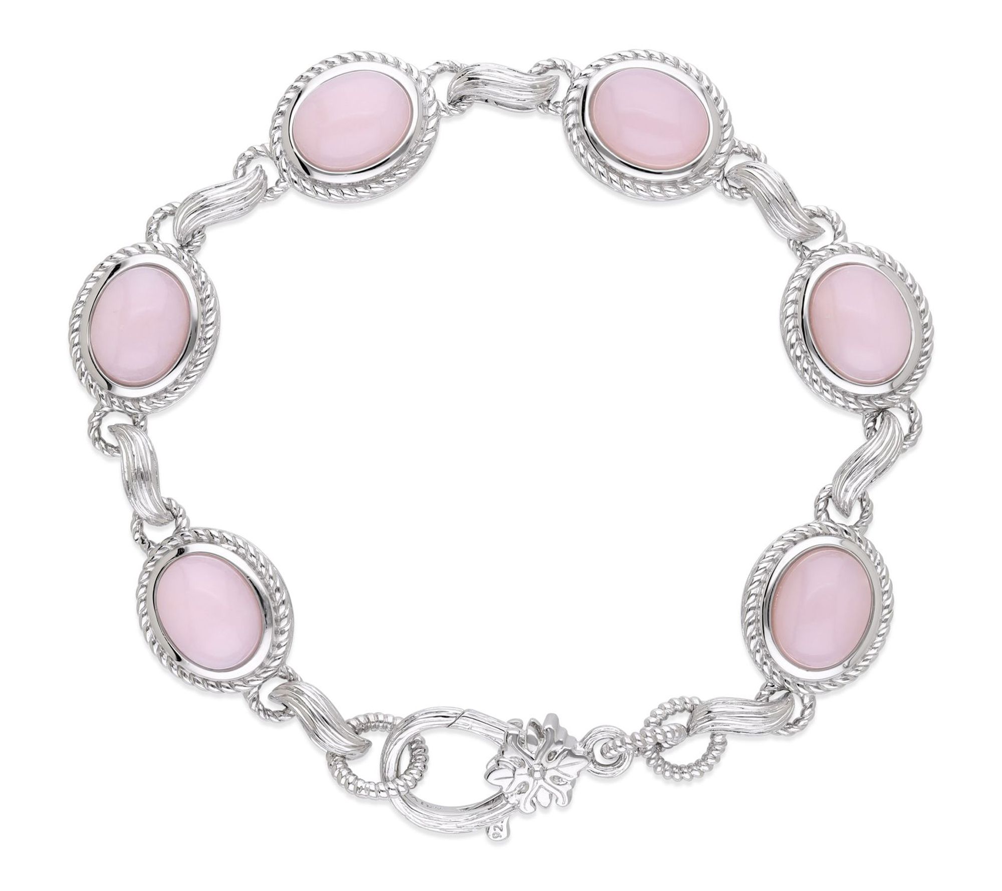 Ariva Sterling Silver Pink Opal Arden Bracelet
