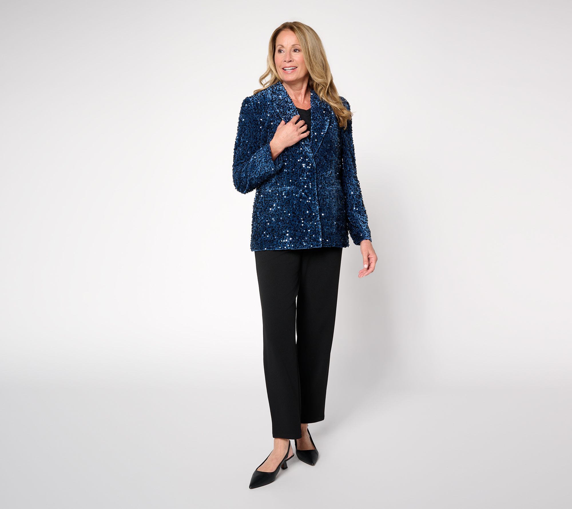 nicole by Nicole Miller Sequin Velvet Blazer
