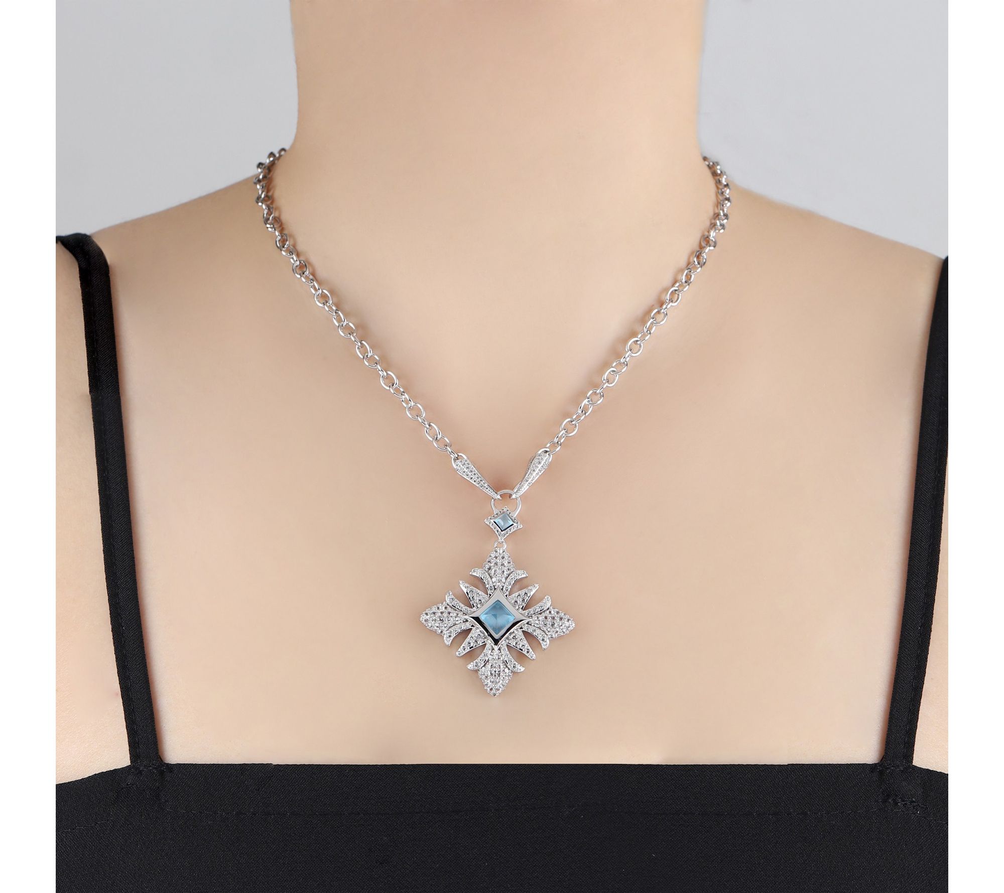 Margo Manhattan Sterling Silver Topaz Chantal Necklace