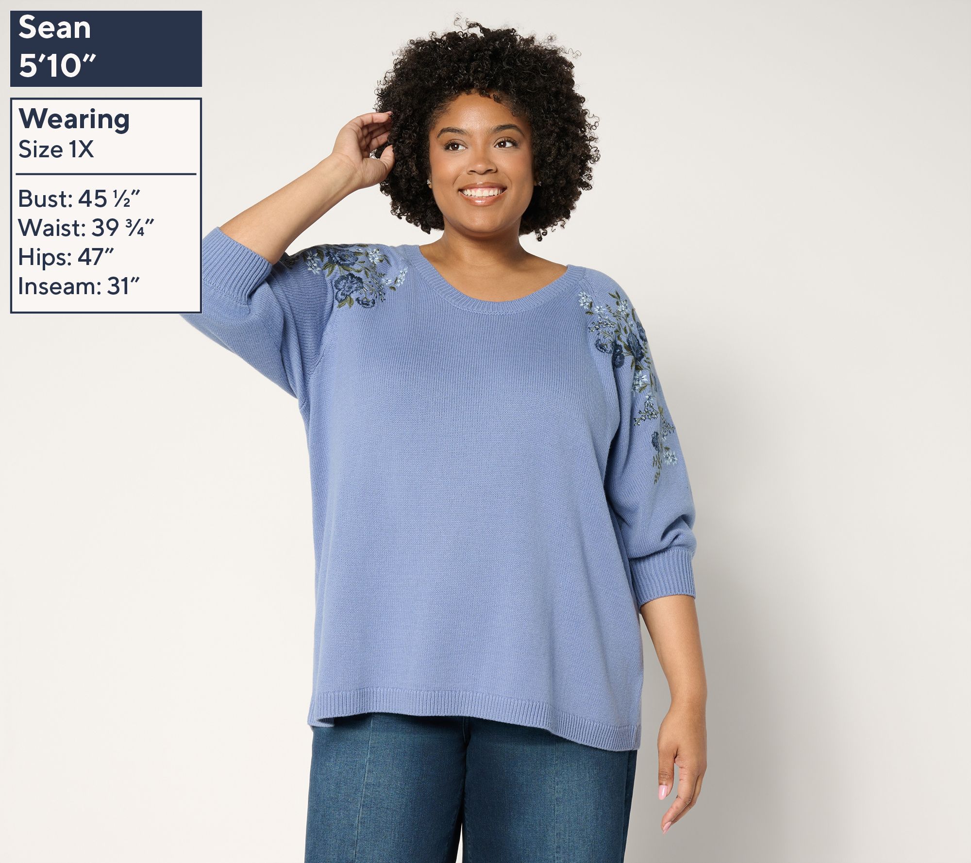 Ree by The Pioneer Woman Embroidered Pullover Sweater