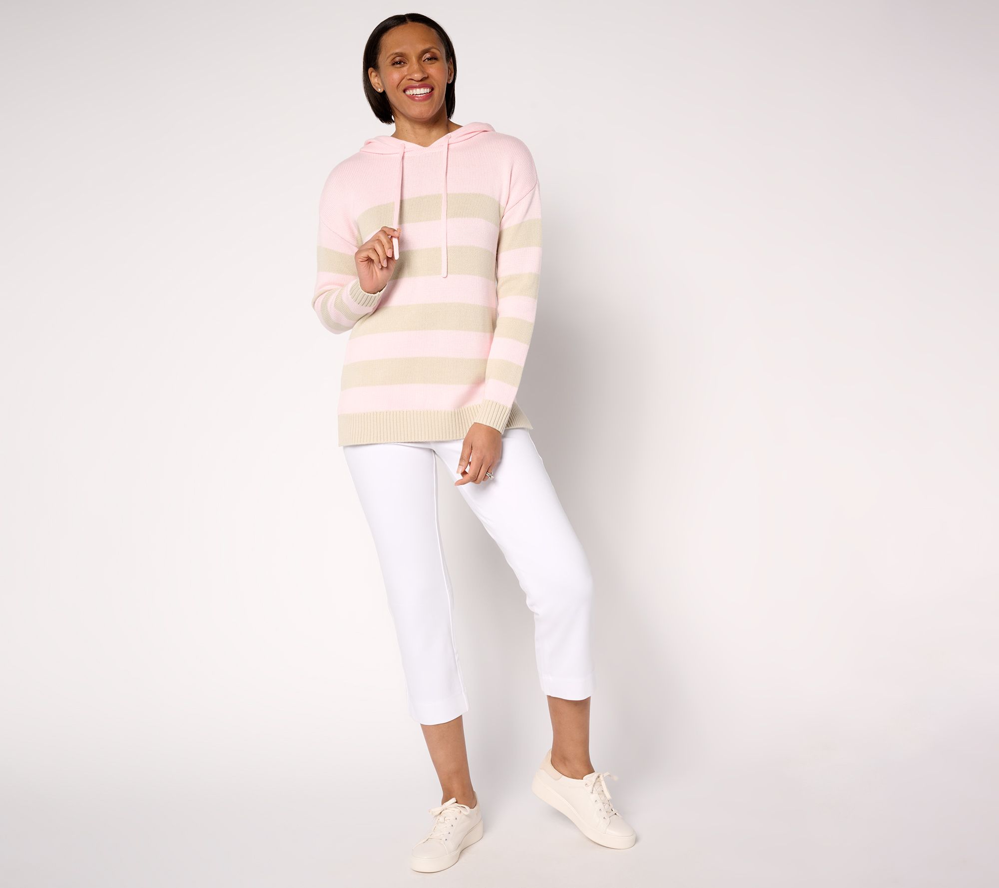 Belle Beach by Kim Gravel Seaside Sand Bar Stripe Hoodie