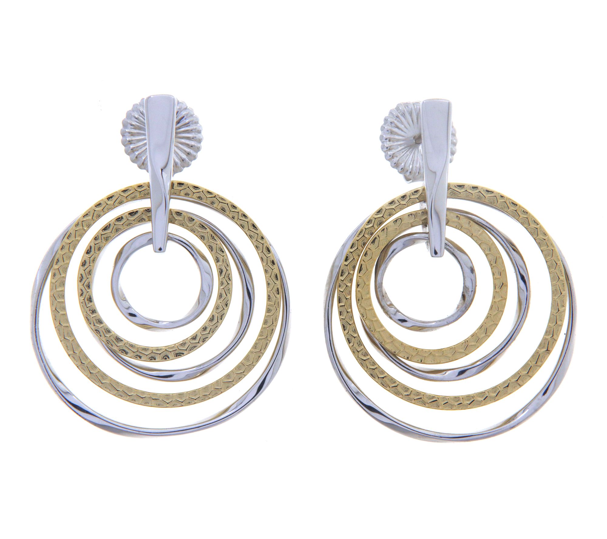 Christian James by Scott Grimes Sterling Two-Tone Earrings