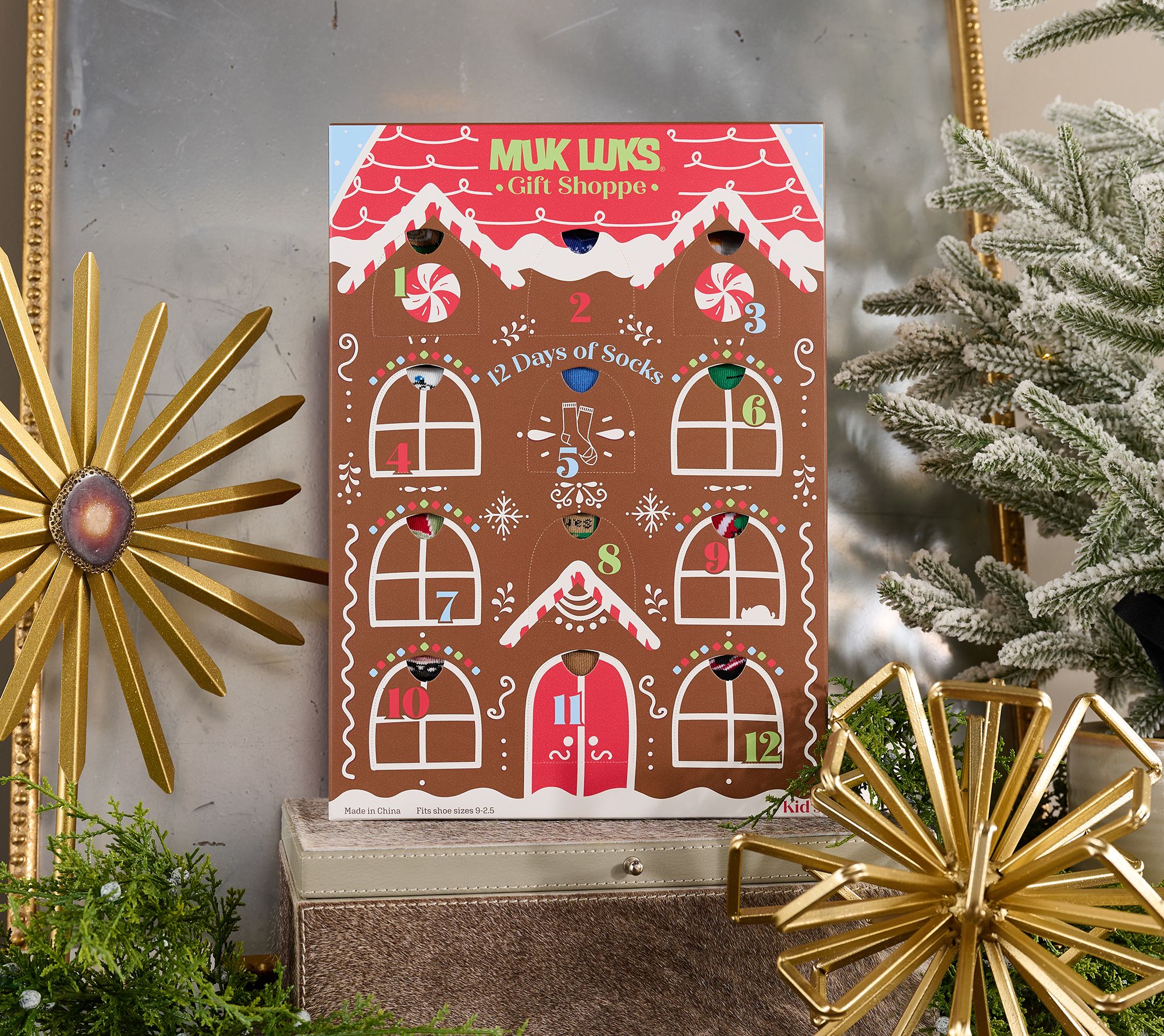 MUK LUKS Kid's 12 Days of Christmas Socks