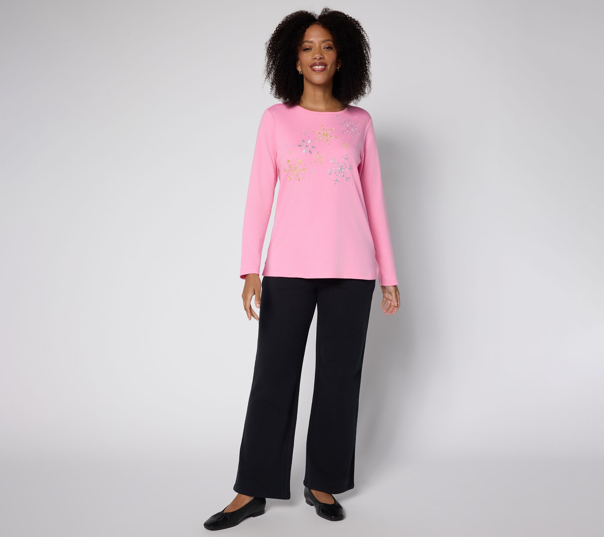 Quacker Factory Blizzard Long Sleeves Top