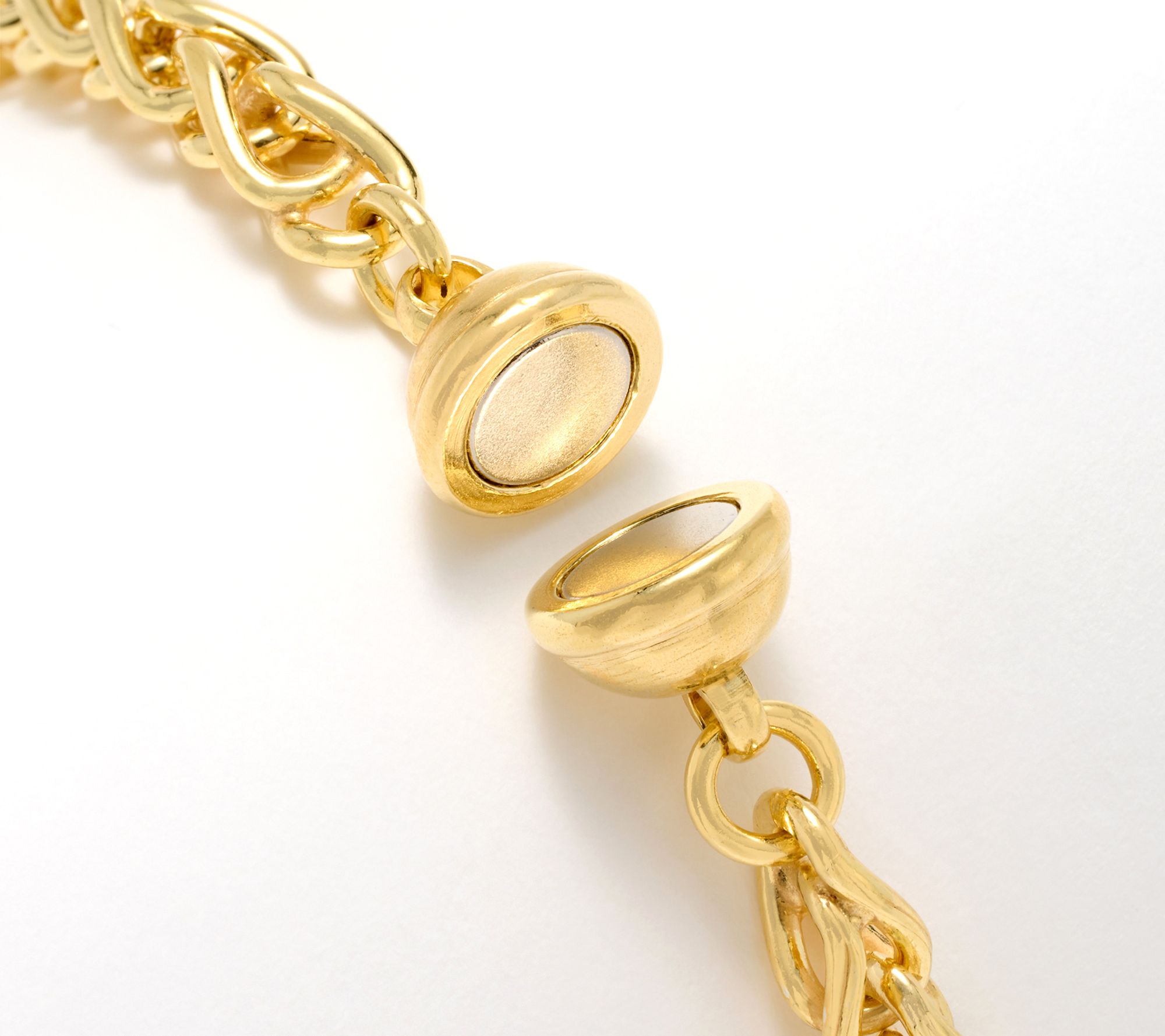 UltraFine 950 Silver Magnetic Bracelet 18K Gold-Plated