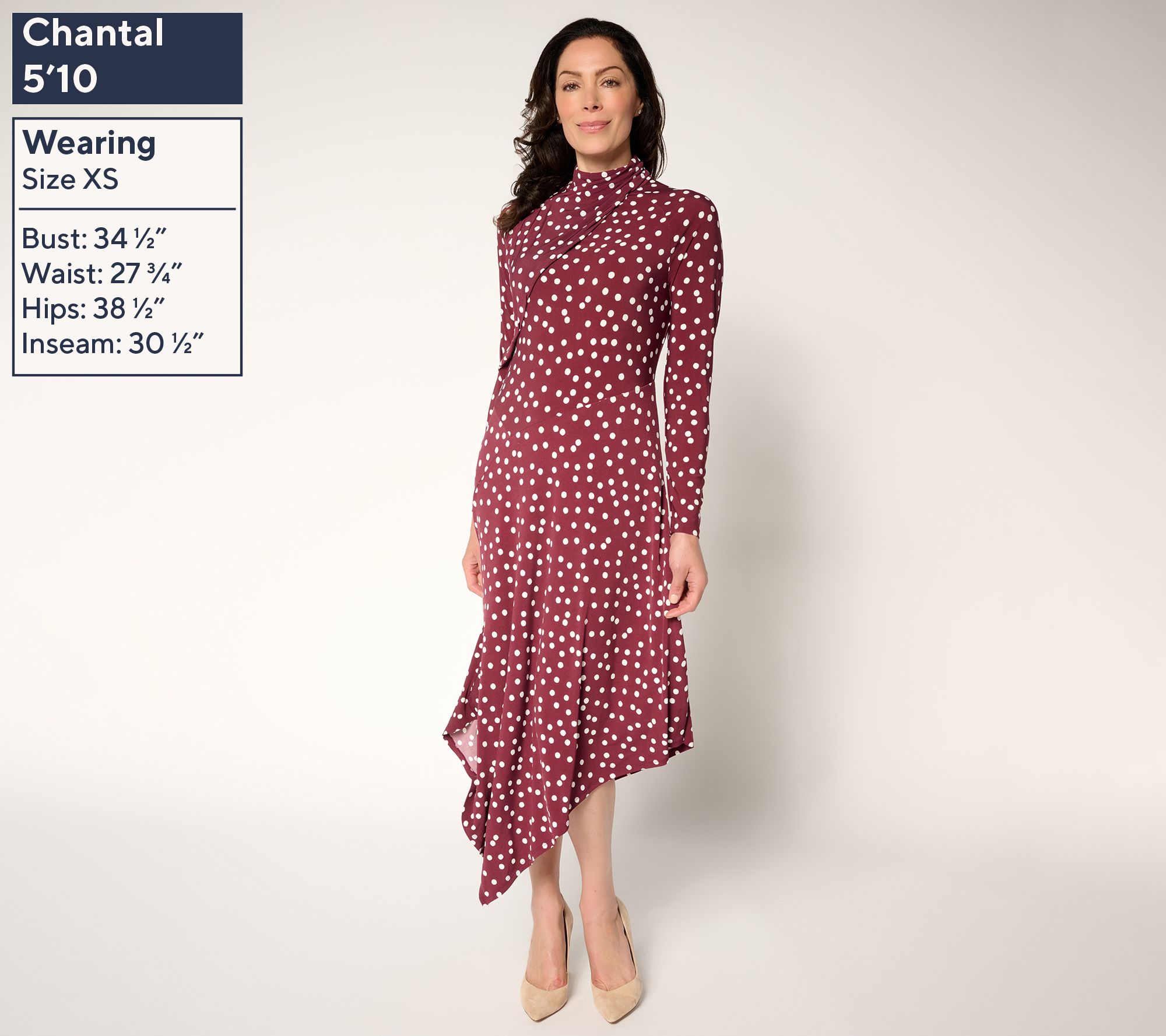 Me by Jennie Garth Regular Asymmetrical City Midi Dress