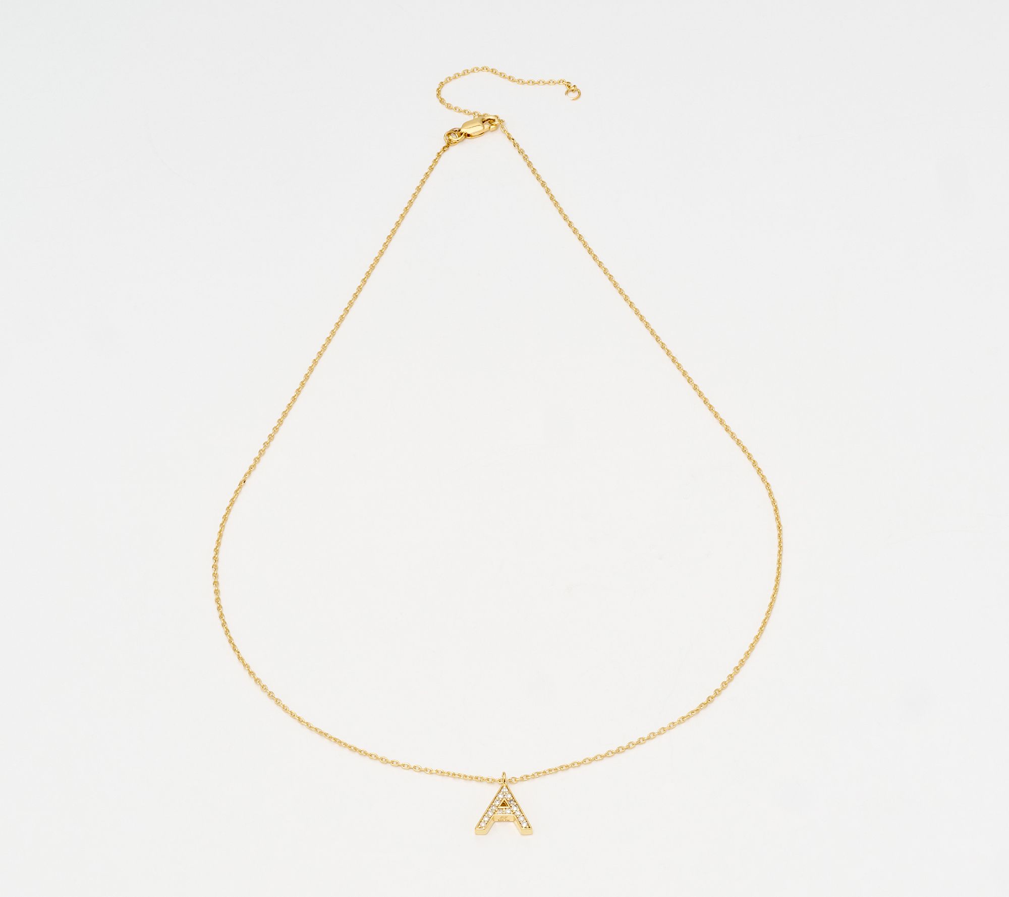 Accents by Affinity 0.11 cttw Initial Pendant Necklace,Plated