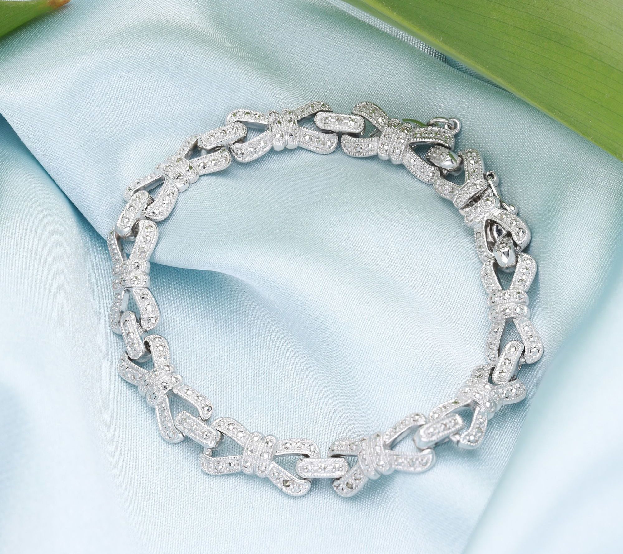 Dallas Prince Designs Sterling Silver Marcasite Link Bracelet