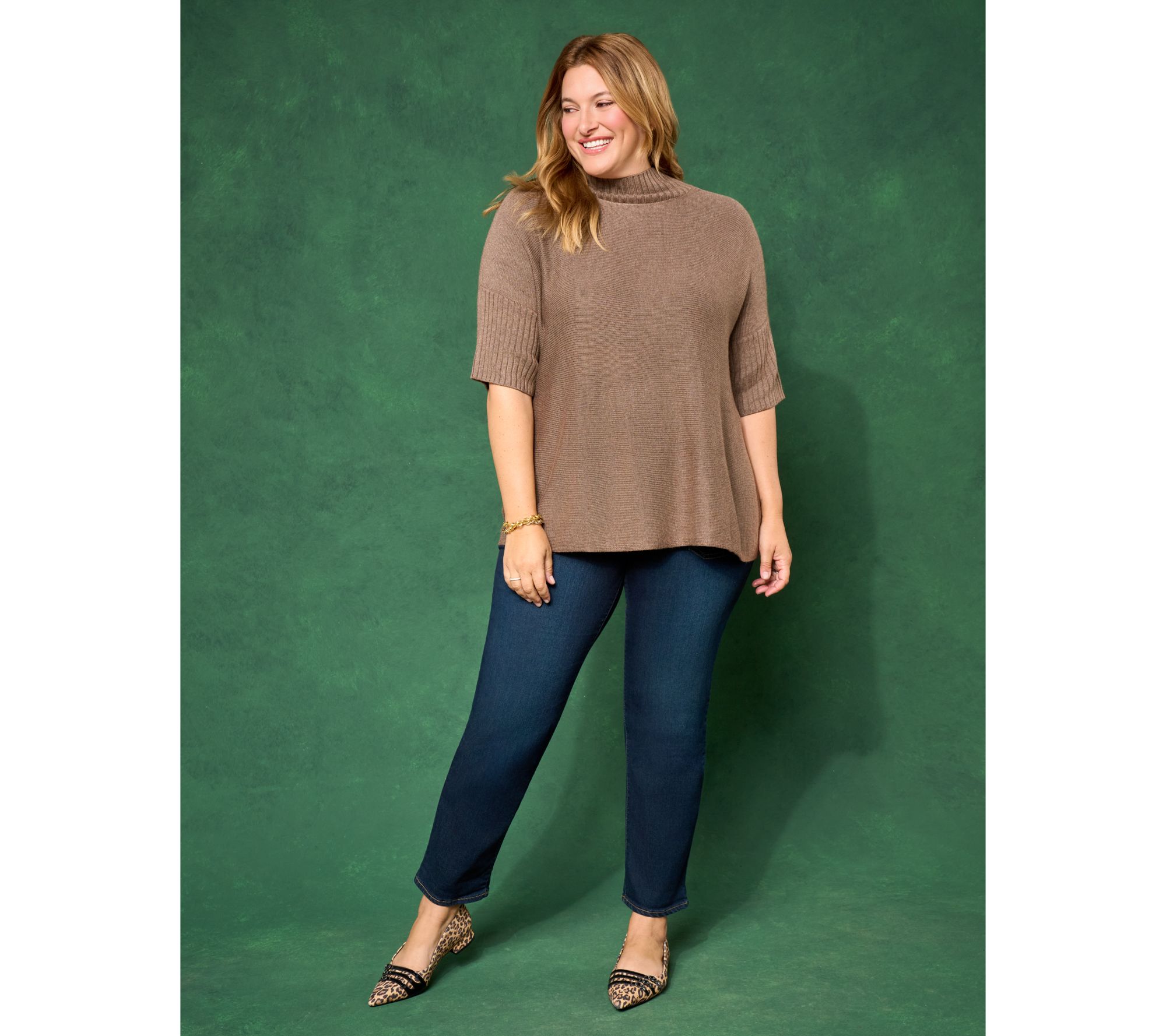 Joan Rivers Dolman Sleeve Turtleneck Sweater