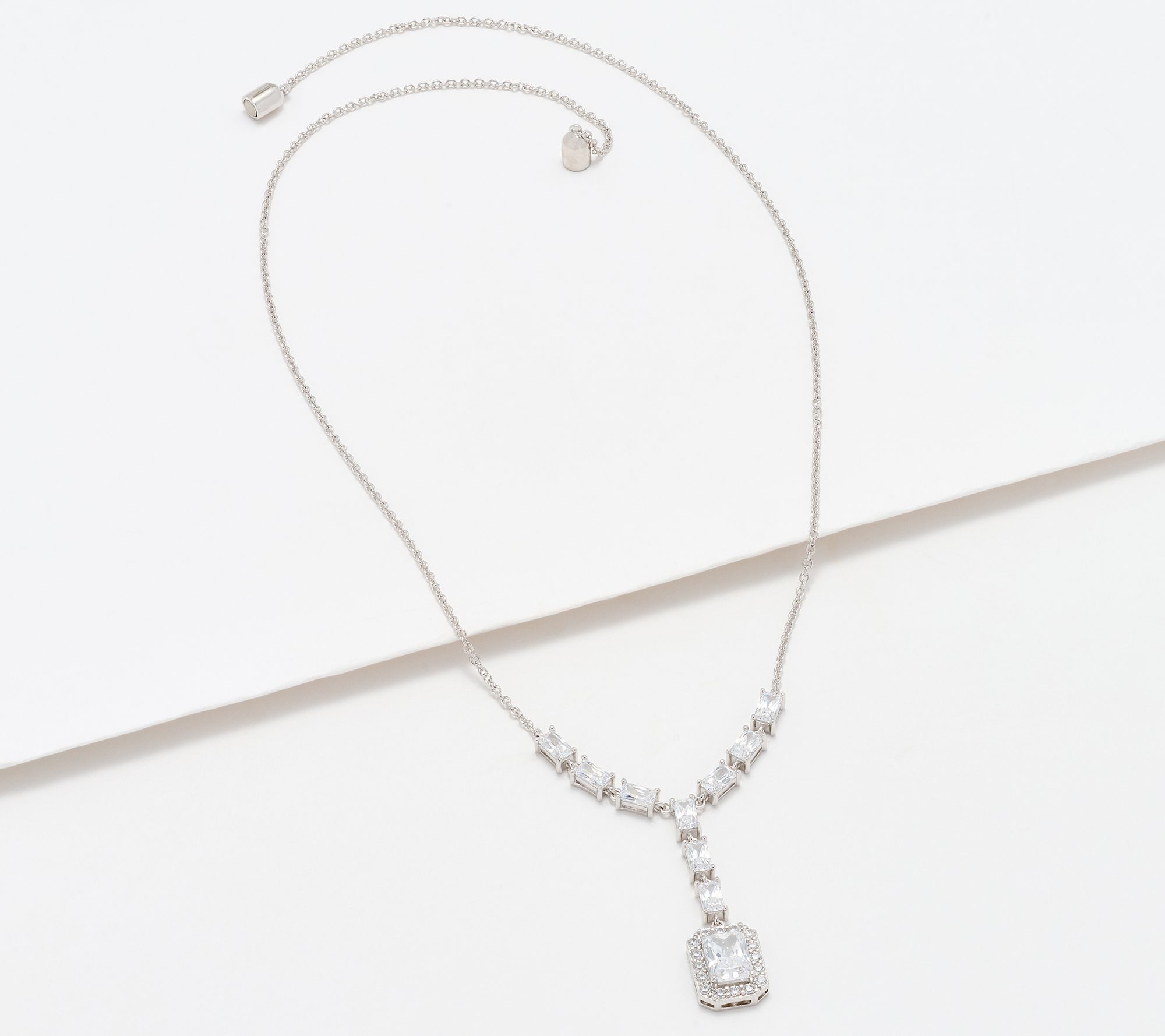 Diamonique x Kathy Levine Luminosa Necklace, Sterling Silver