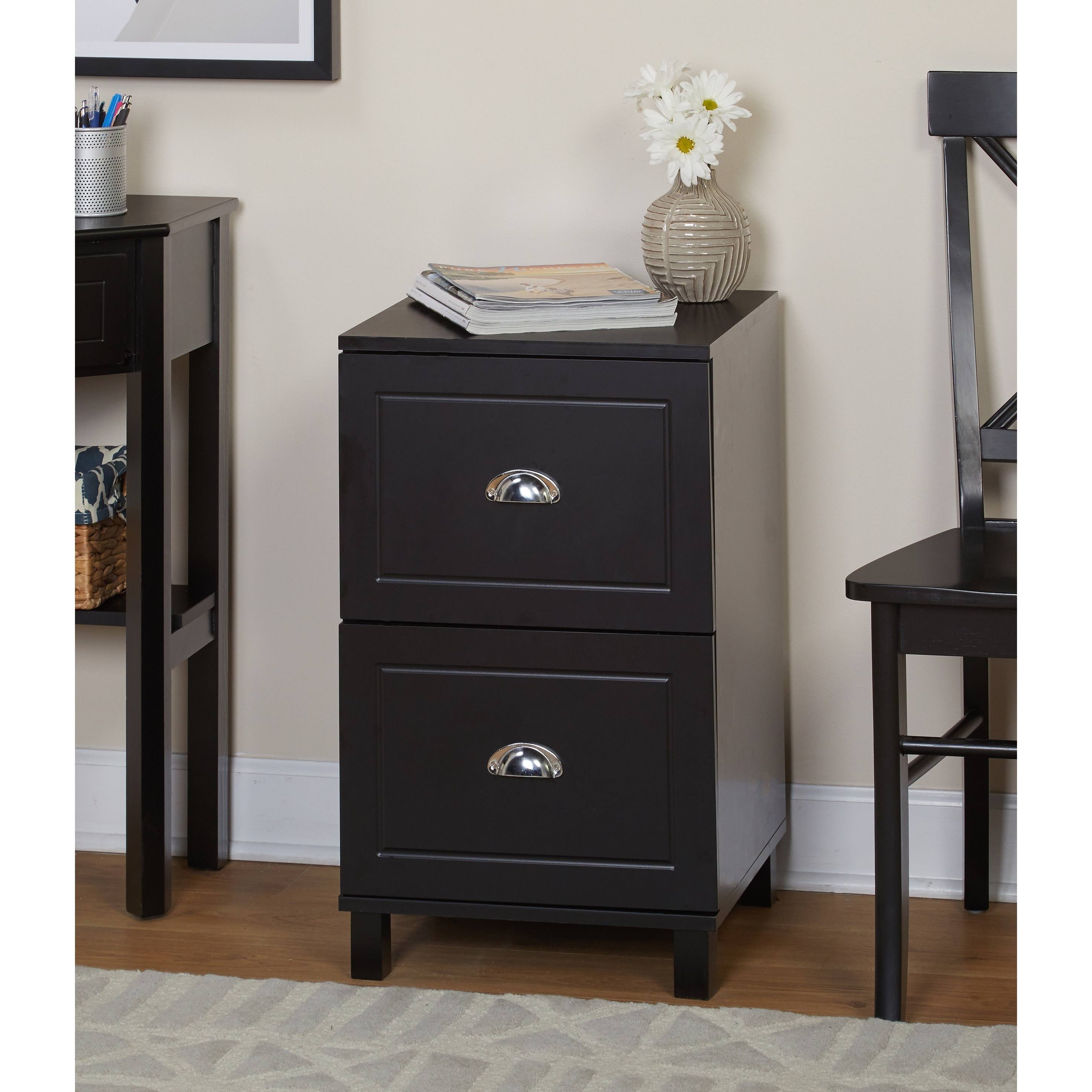 Bradley 2-Drawer Vertical Filing Cabinet Black