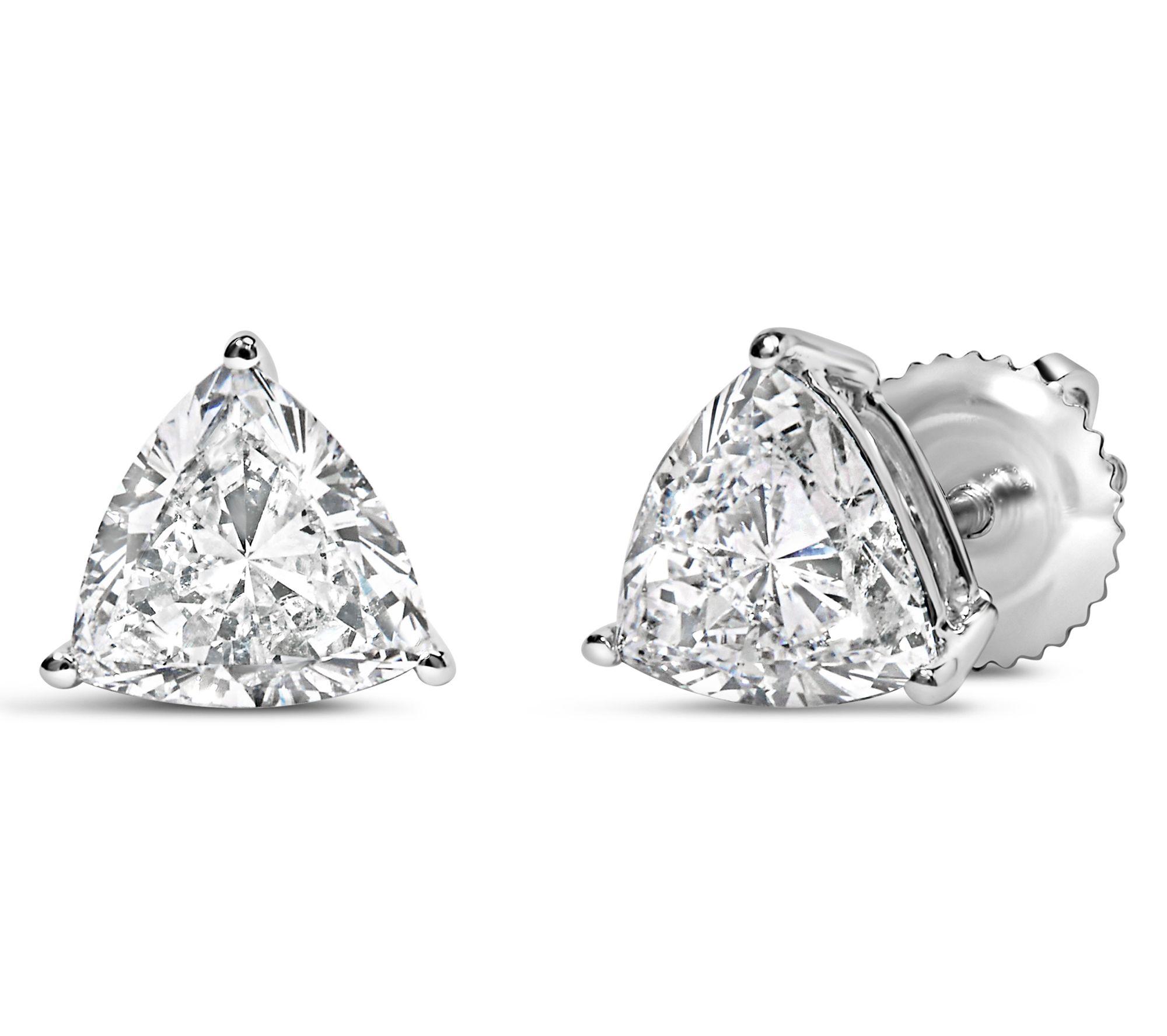 Haus of Brilliance Lab-Grown Diamond Trillion Earrings, 14K