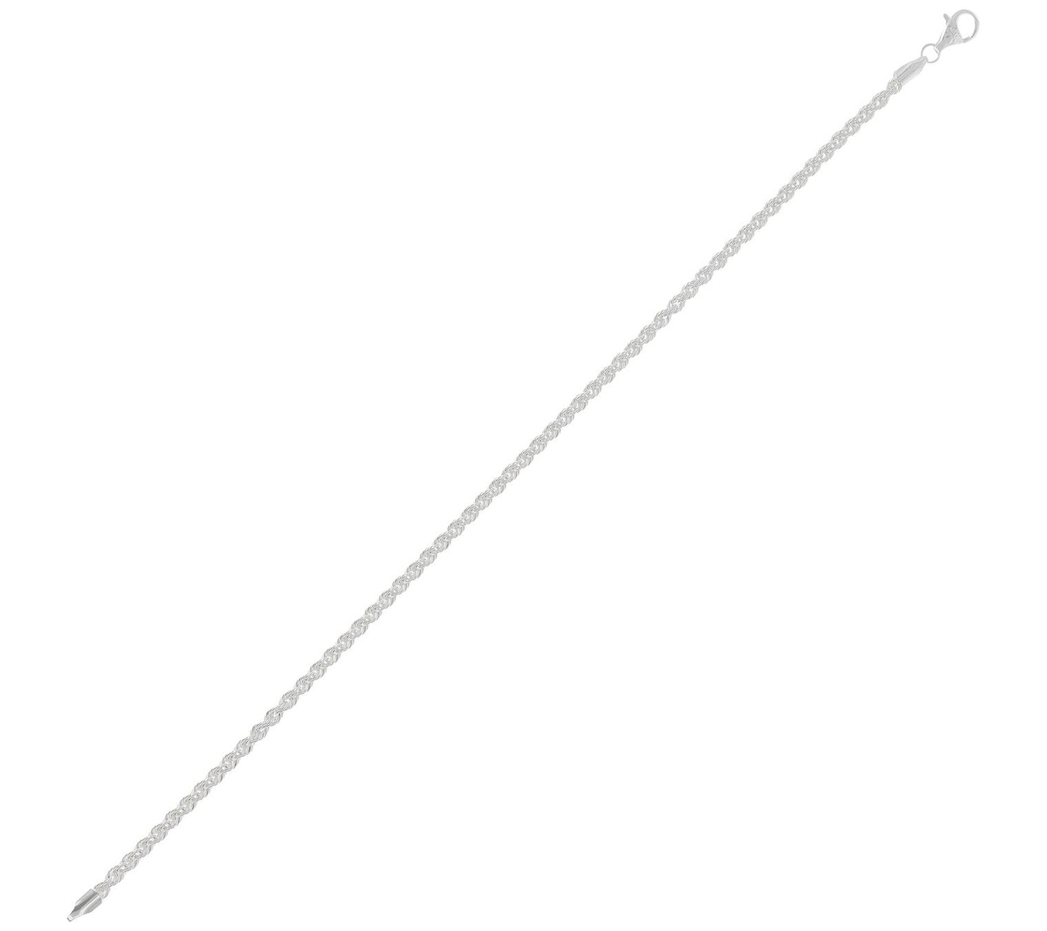 UltraFine Silver Rope Chain Ankle Bracelet