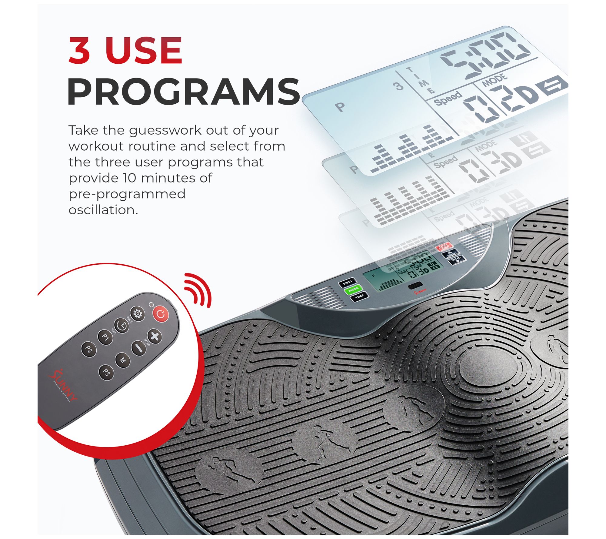 Sunny Health & Fitness 3D Vibration Plate Exercise Platform