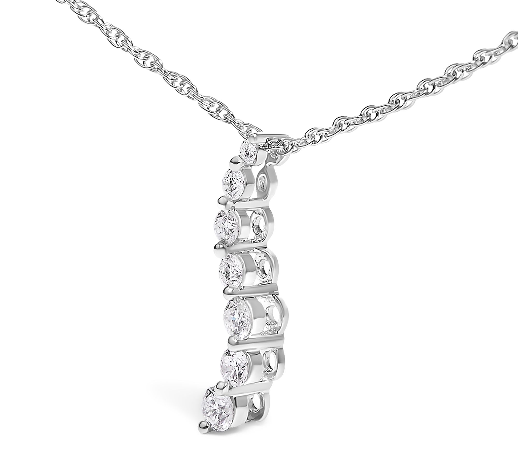 Haus of Brilliance Lab Grown Diamond Drop Necklace, Sterlng