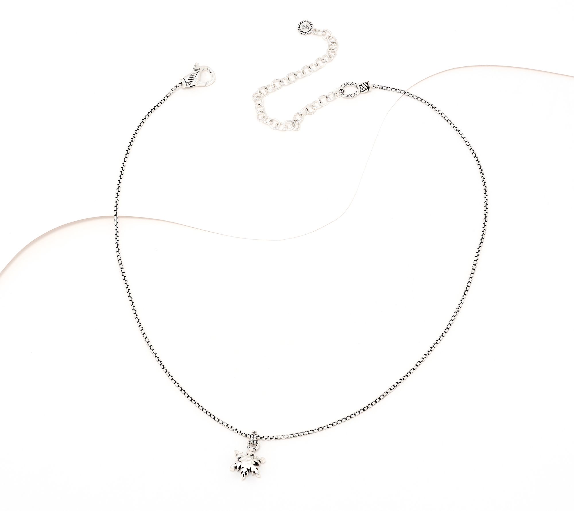 JAI Sterling Silver Baby Box Chain Symbols of Love Necklace, 10.0g