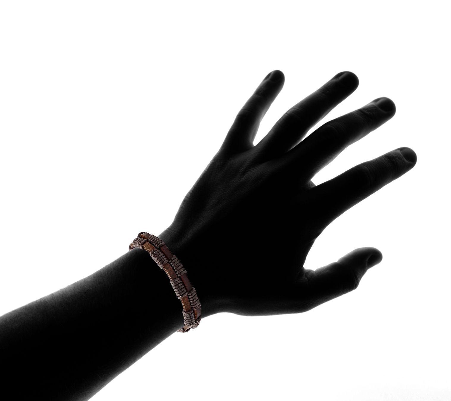 Steel by Design Men's Leather Bracelet