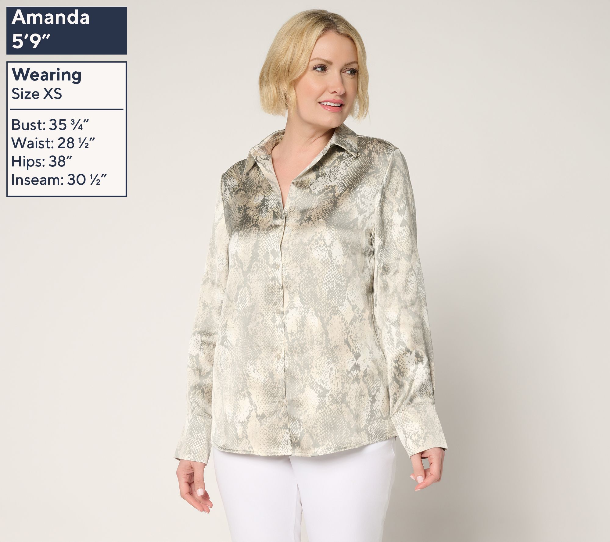 BEAUTIFUL by Lawrence Zarian The Joy Satin Button-Front Blouse