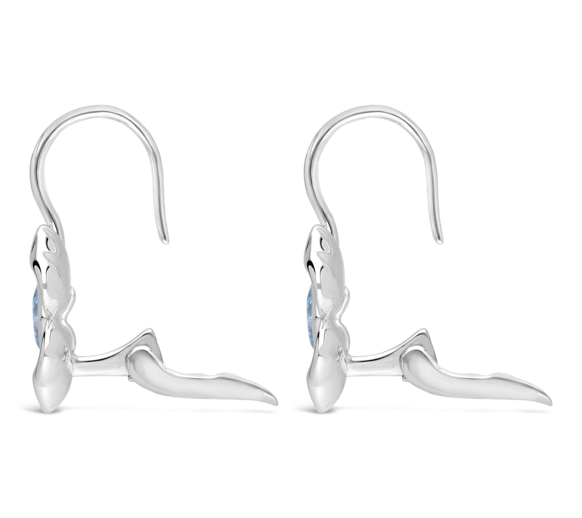Margo Manhattan Sterling Silver Blue Topaz Chloe Earrings