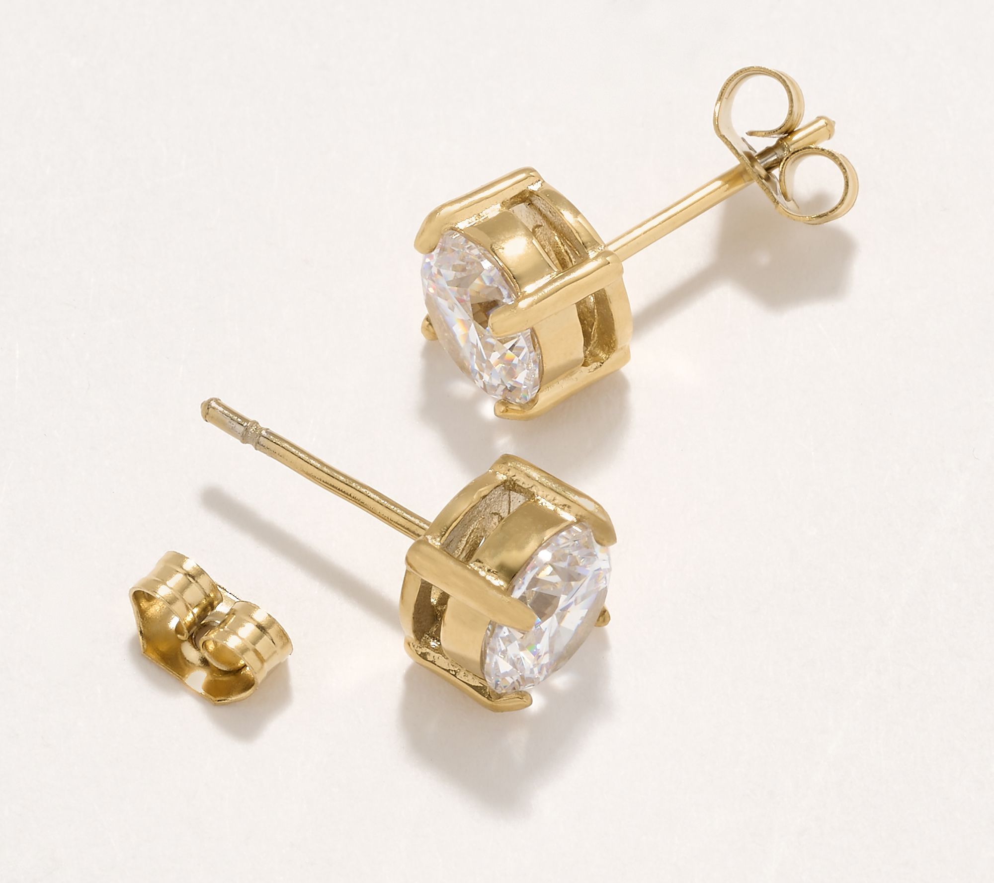 Steel by Diamonique 2ct Round Stud Earrings